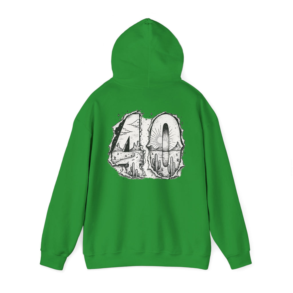 Matthew 4:1 Hoodie | 40 Illustration Back Scripture Sweatshirt