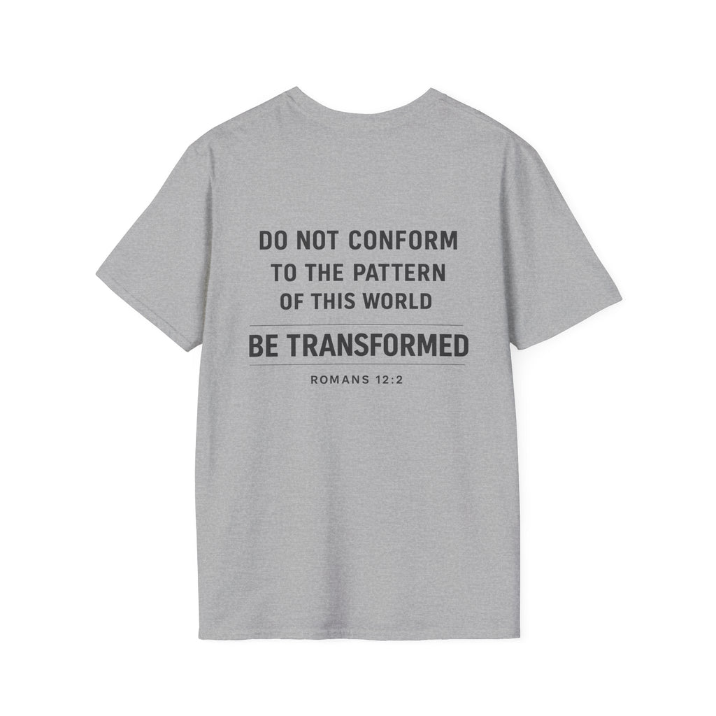 Set Apart T-Shirt – "Be Transformed" Romans 12:2 Christian Tee