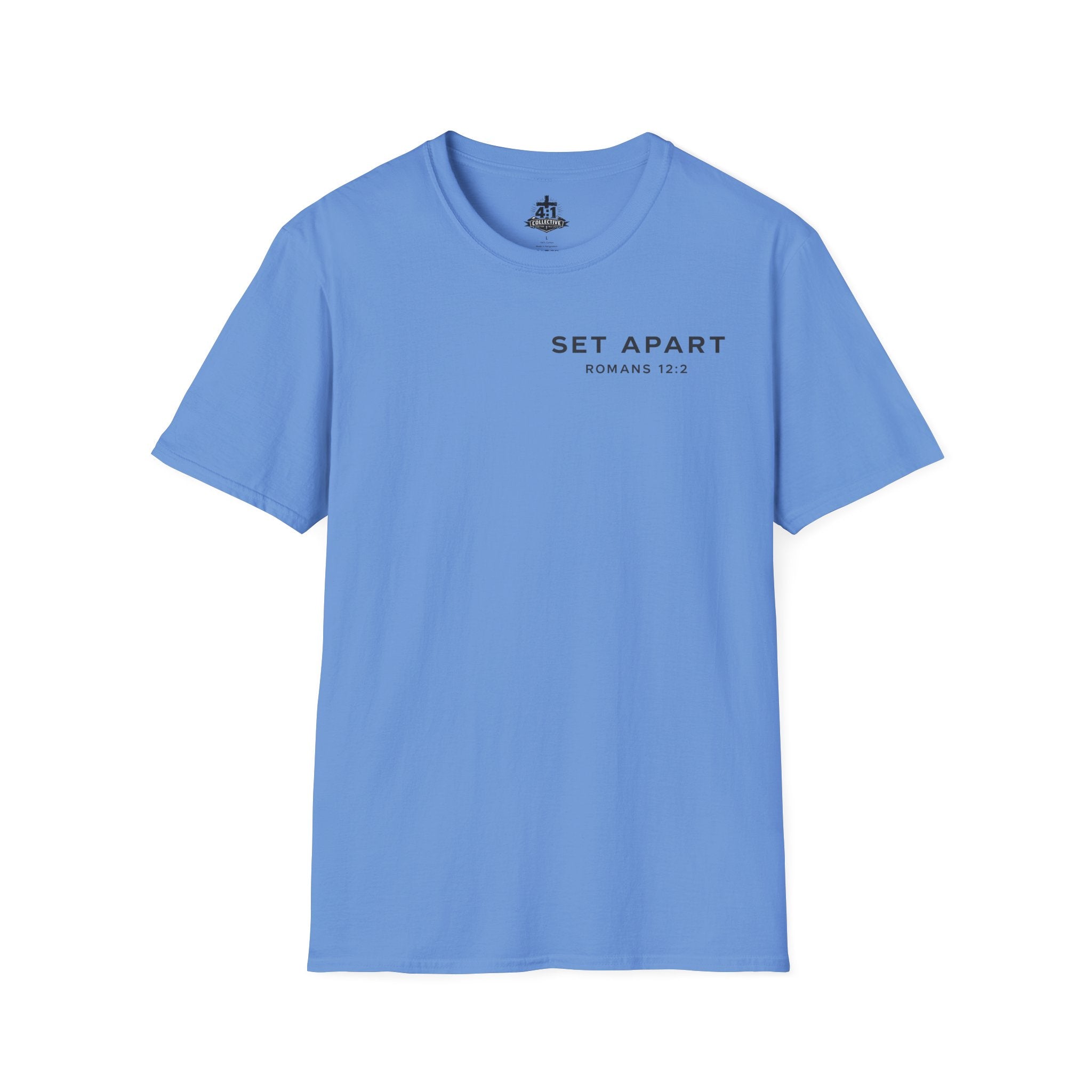Set Apart T-Shirt – "Be Transformed" Romans 12:2 Christian Tee