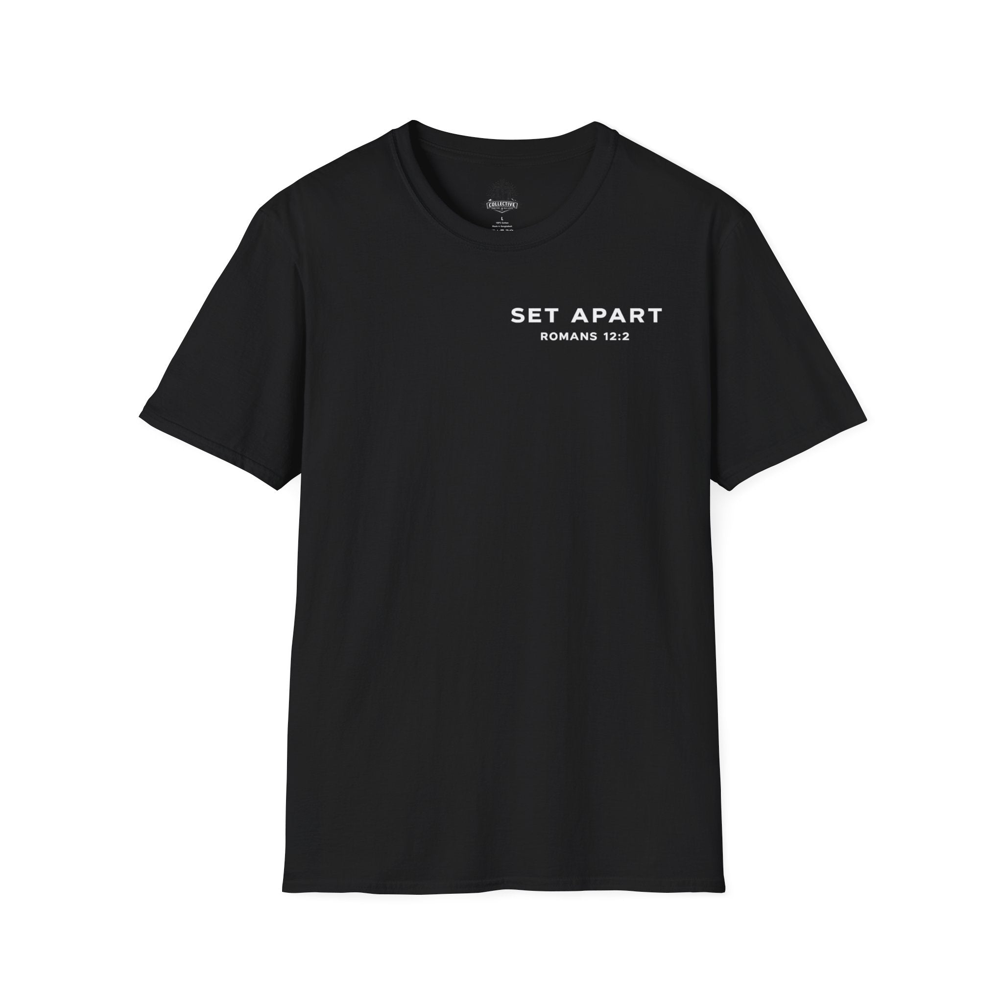 Set Apart T-Shirt – "Be Transformed" Romans 12:2 Christian Tee