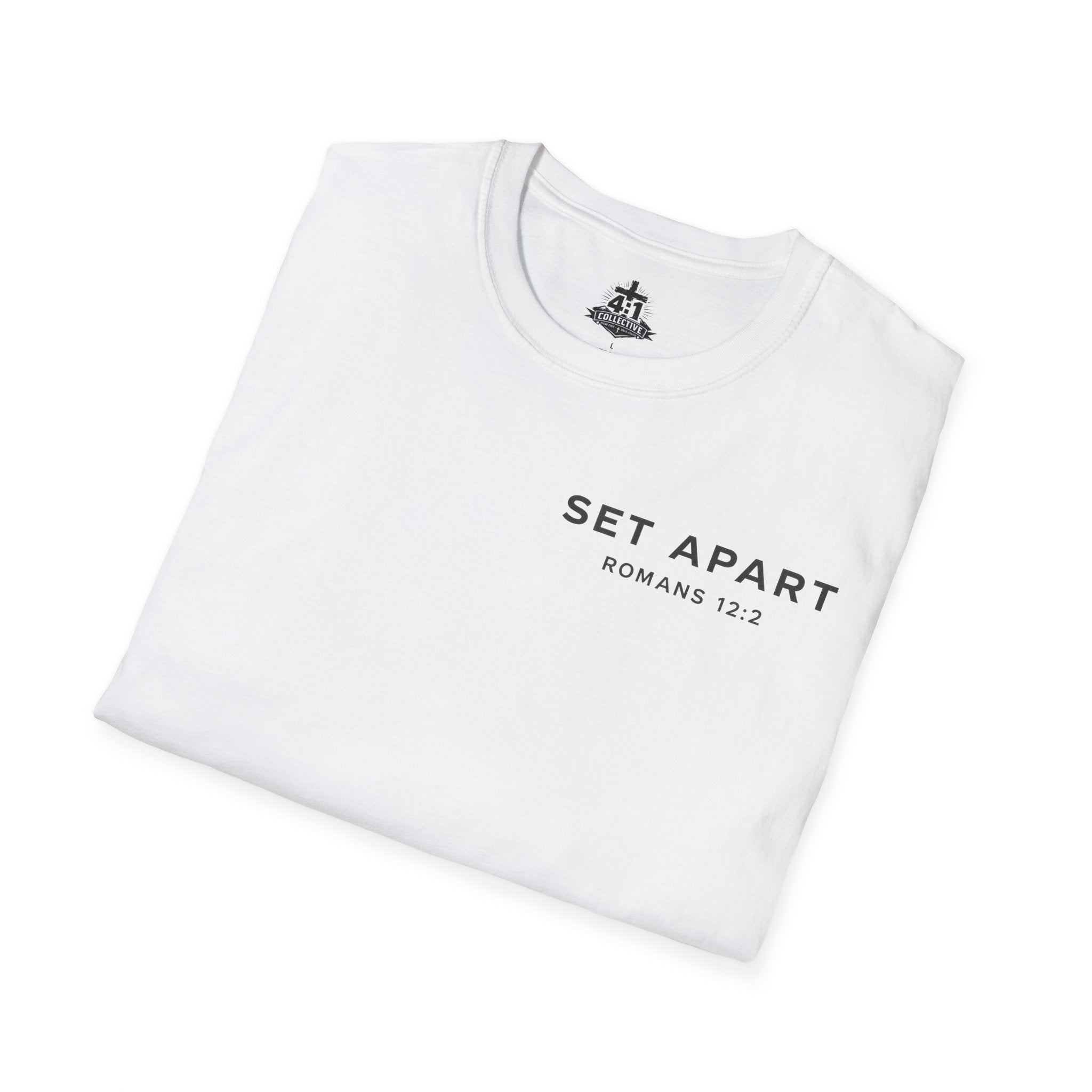 Set Apart T-Shirt – "Be Transformed" Romans 12:2 Christian Tee