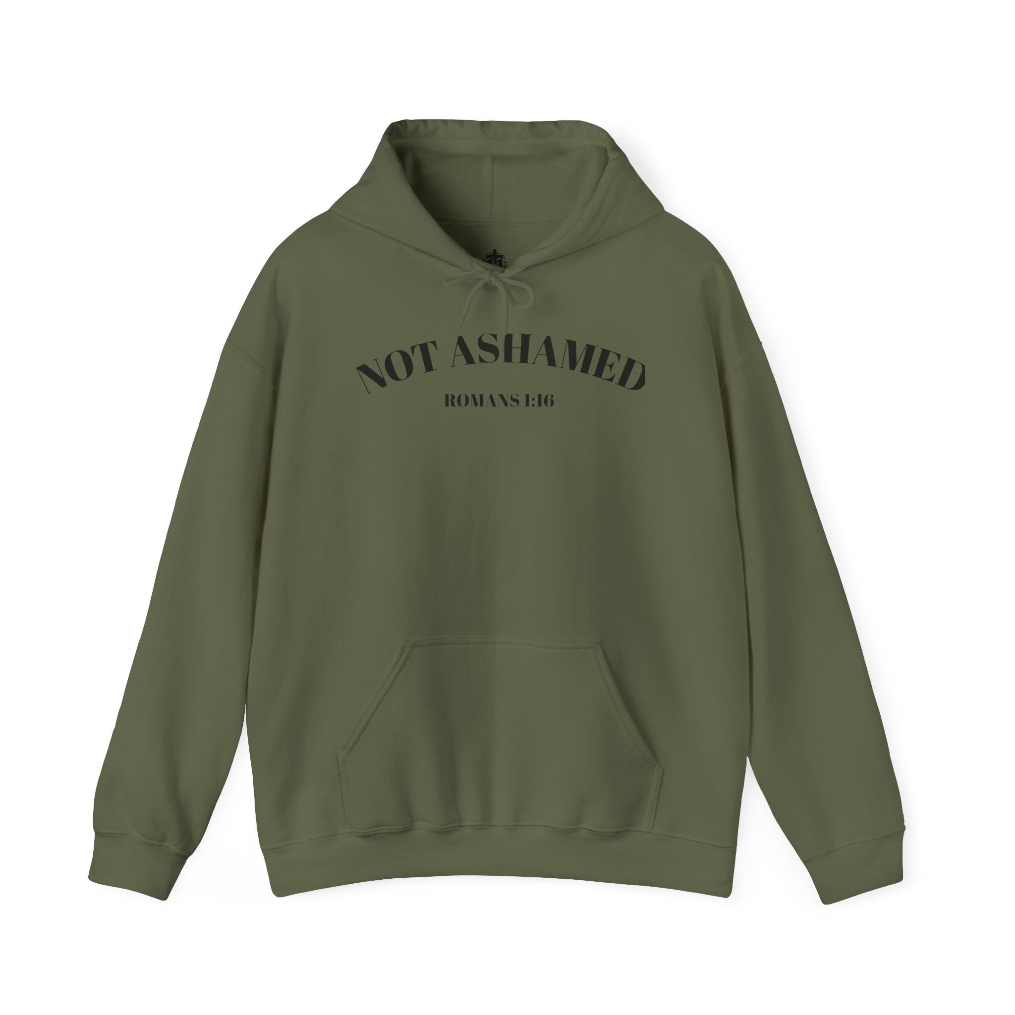 Not Ashamed Hoodie – Christian Cross Sweatshirt with Romans 1:16 Bible Verse