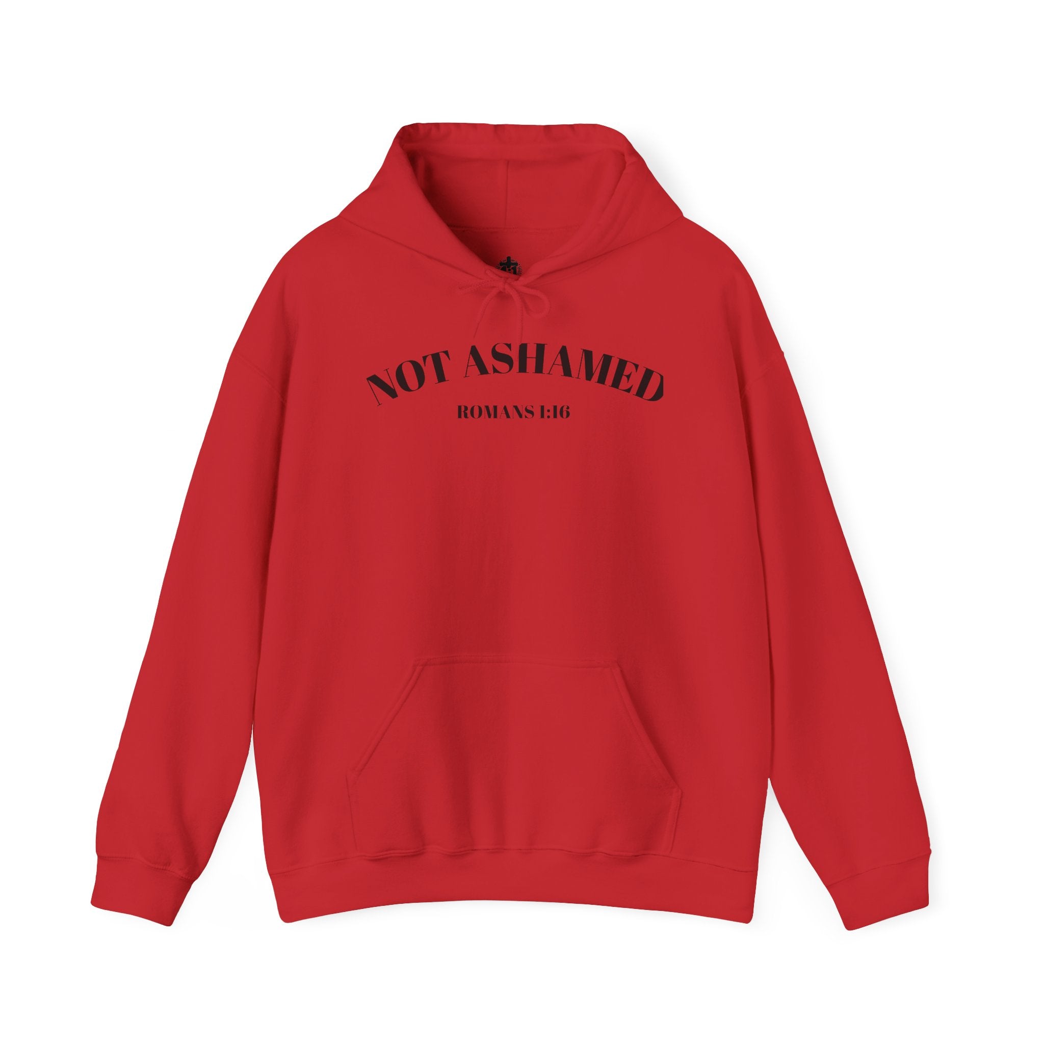 Not Ashamed Hoodie – Christian Cross Sweatshirt with Romans 1:16 Bible Verse