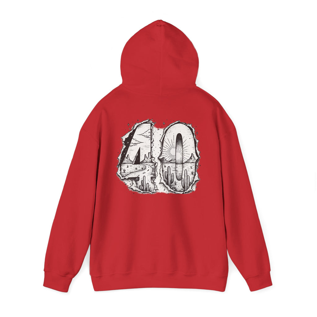 Matthew 4:1 Hoodie | 40 Illustration Back Scripture Sweatshirt