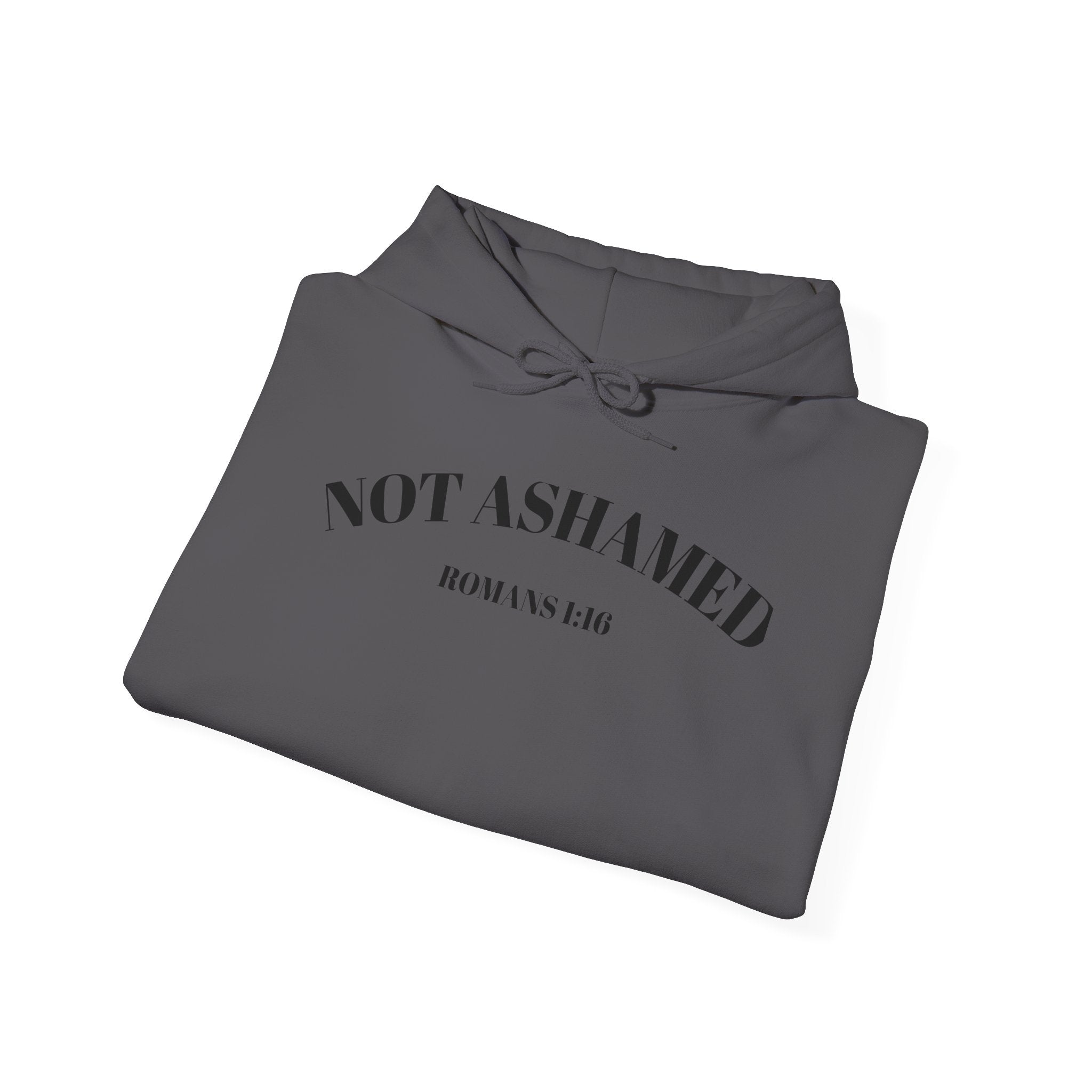 Not Ashamed Hoodie – Christian Cross Sweatshirt with Romans 1:16 Bible Verse