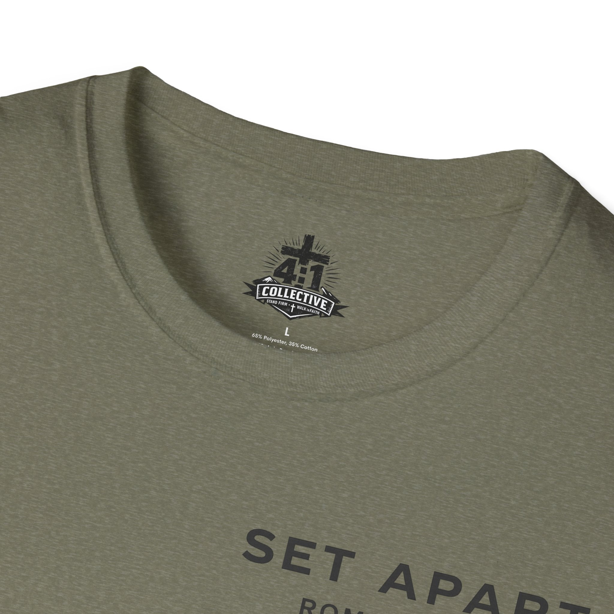Set Apart T-Shirt – "Be Transformed" Romans 12:2 Christian Tee