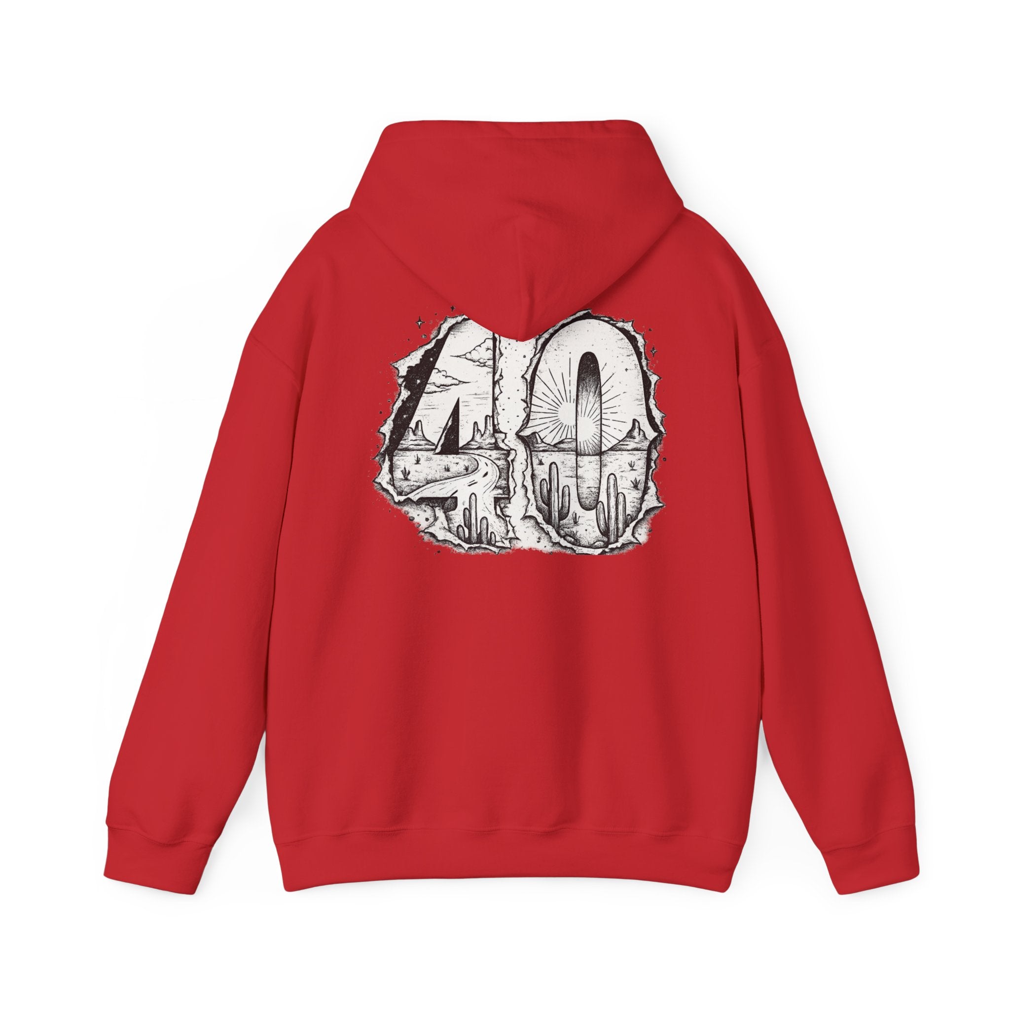 Matthew 4:1 Hoodie | 40 Illustration Back Scripture Sweatshirt