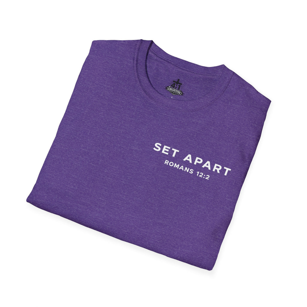 Set Apart T-Shirt – "Be Transformed" Romans 12:2 Christian Tee