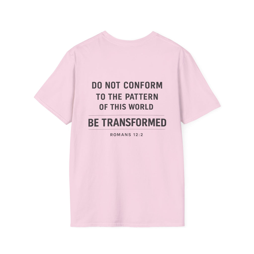 Set Apart T-Shirt – "Be Transformed" Romans 12:2 Christian Tee