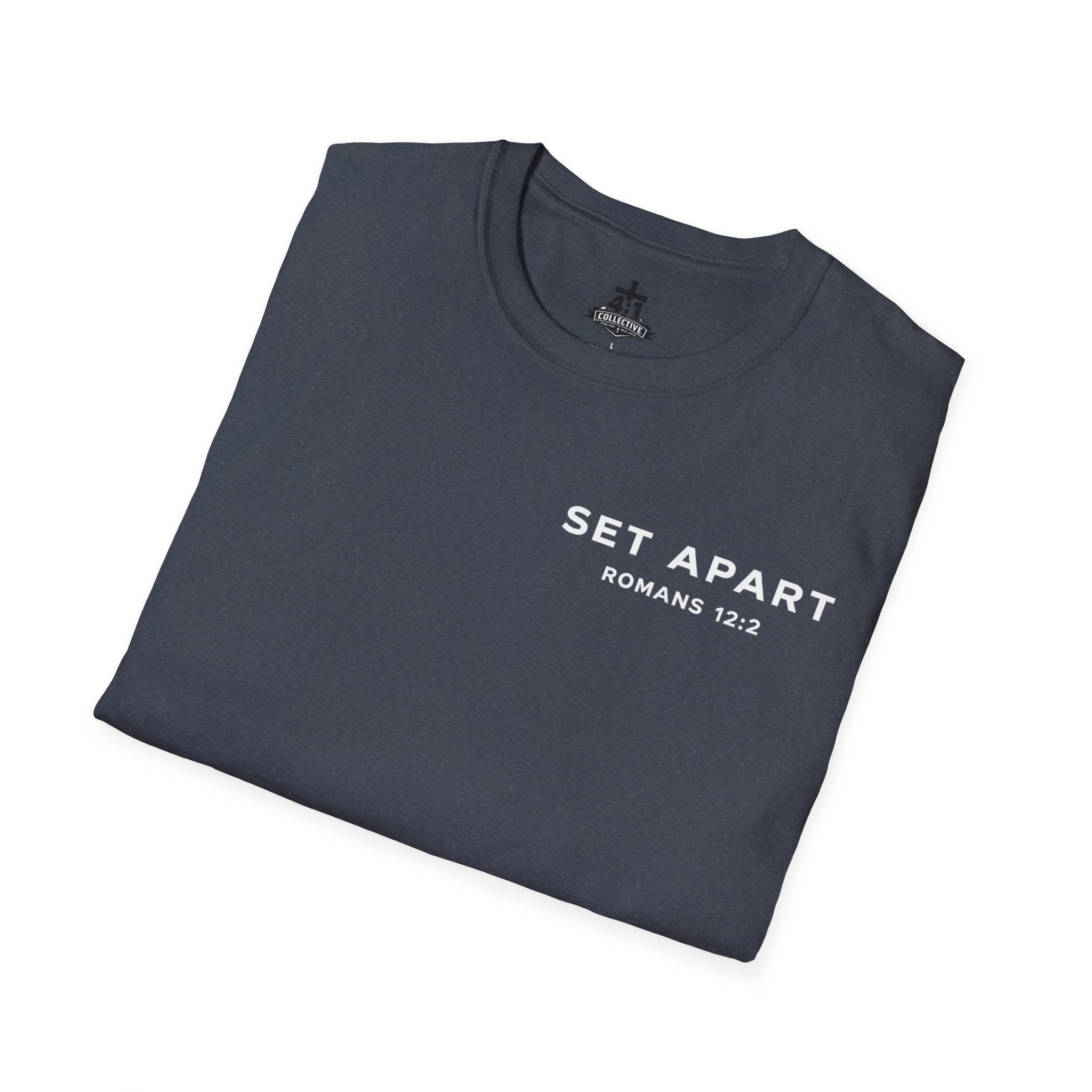 Set Apart T-Shirt – "Be Transformed" Romans 12:2 Christian Tee