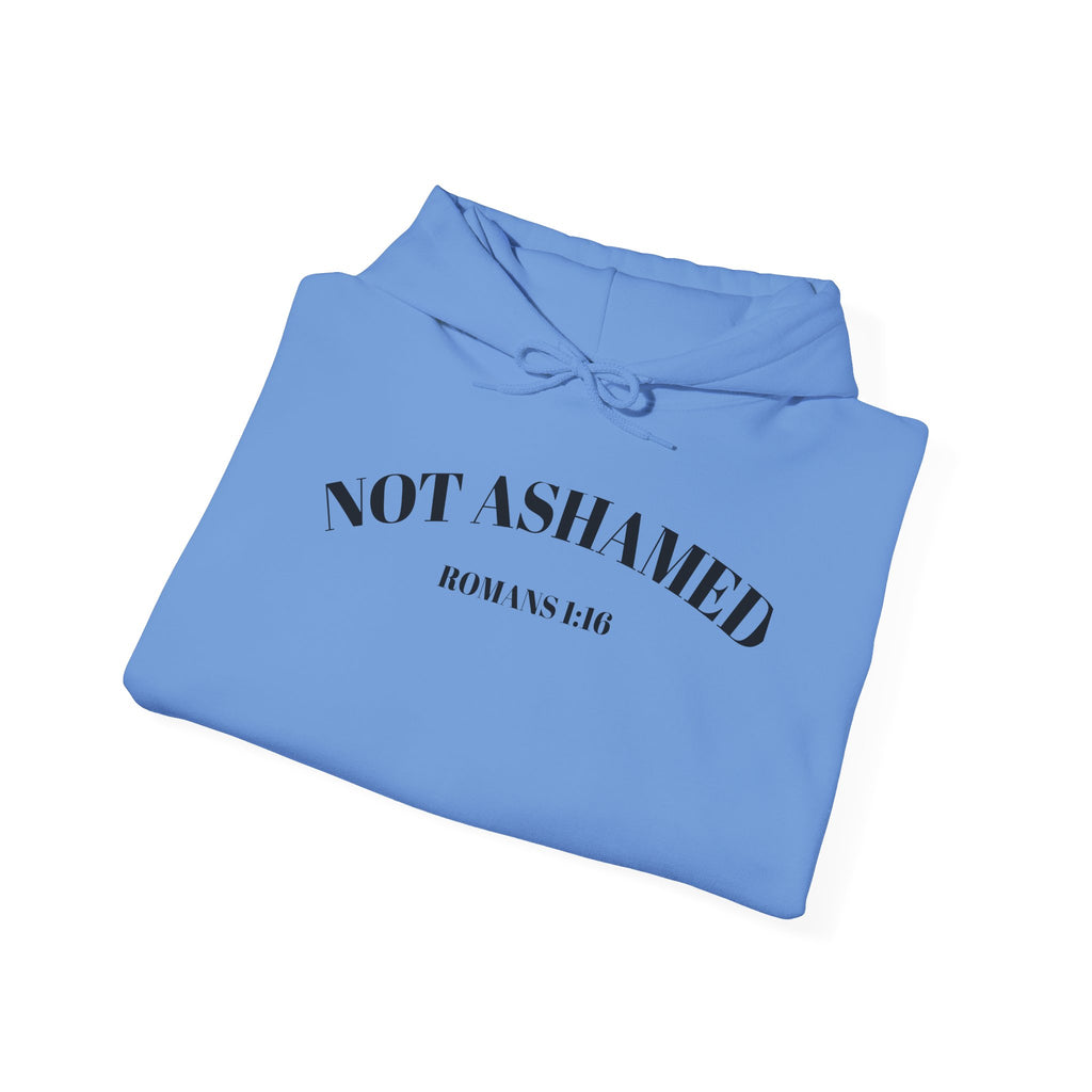 Not Ashamed Hoodie – Christian Cross Sweatshirt with Romans 1:16 Bible Verse
