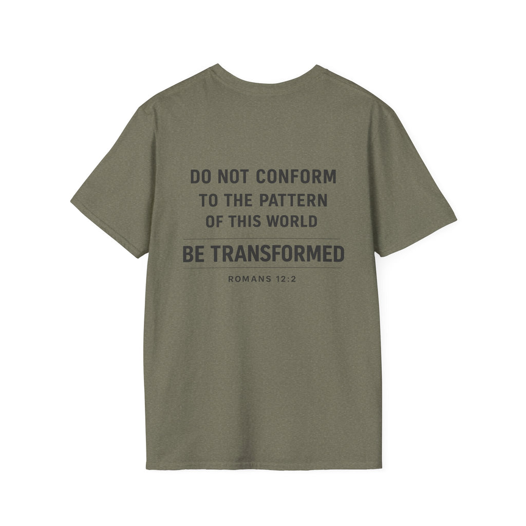 Set Apart T-Shirt – "Be Transformed" Romans 12:2 Christian Tee
