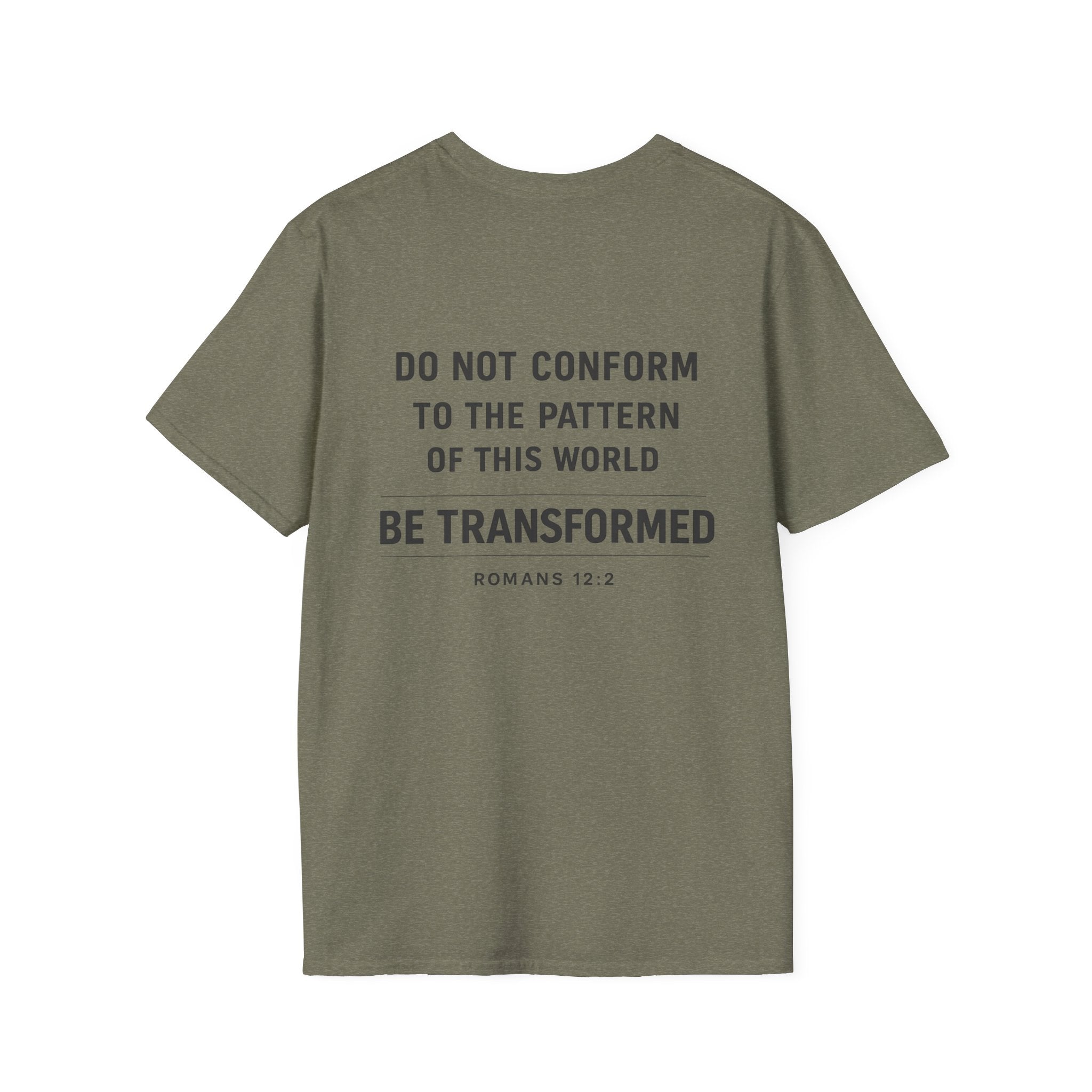 Set Apart T-Shirt – "Be Transformed" Romans 12:2 Christian Tee