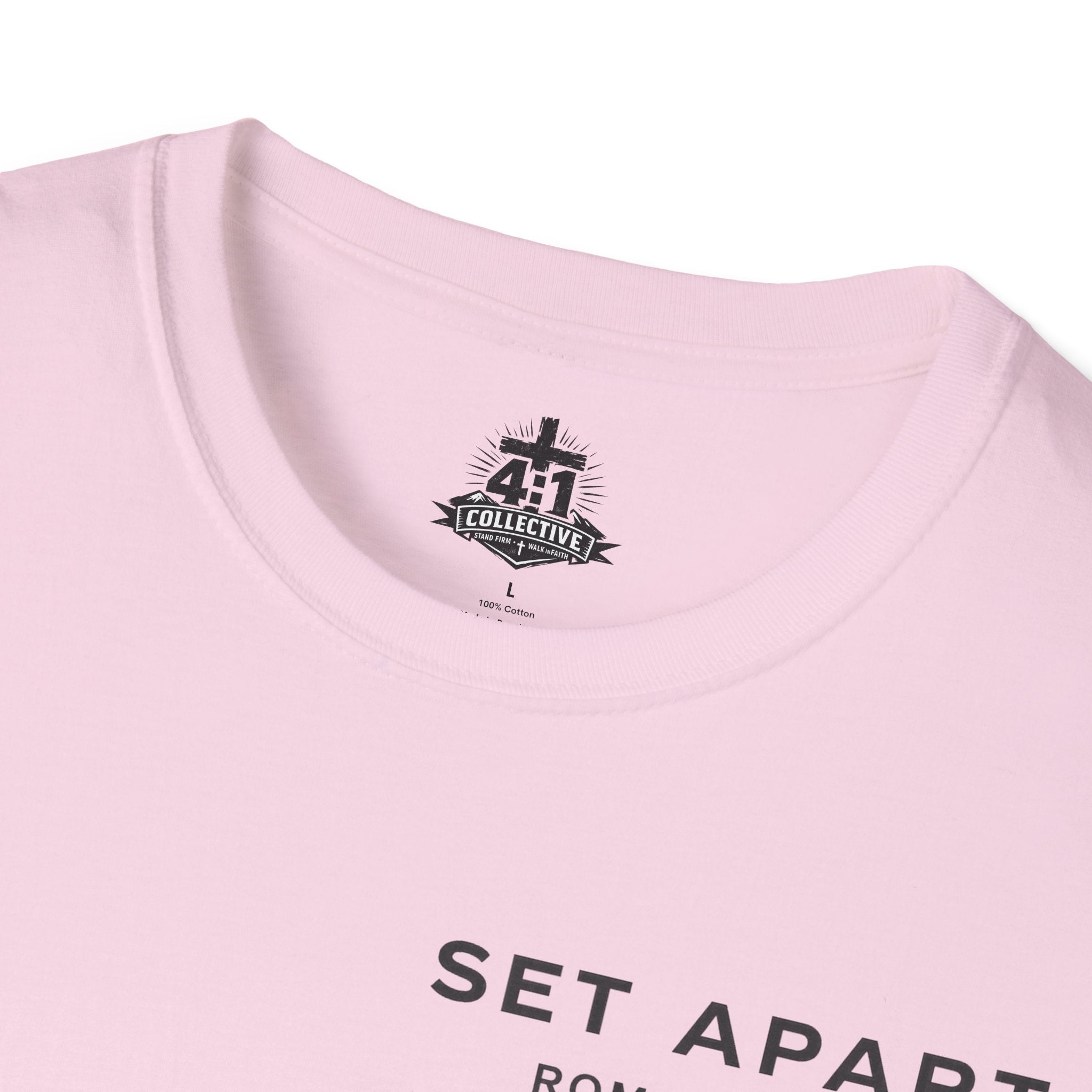 Set Apart T-Shirt – "Be Transformed" Romans 12:2 Christian Tee