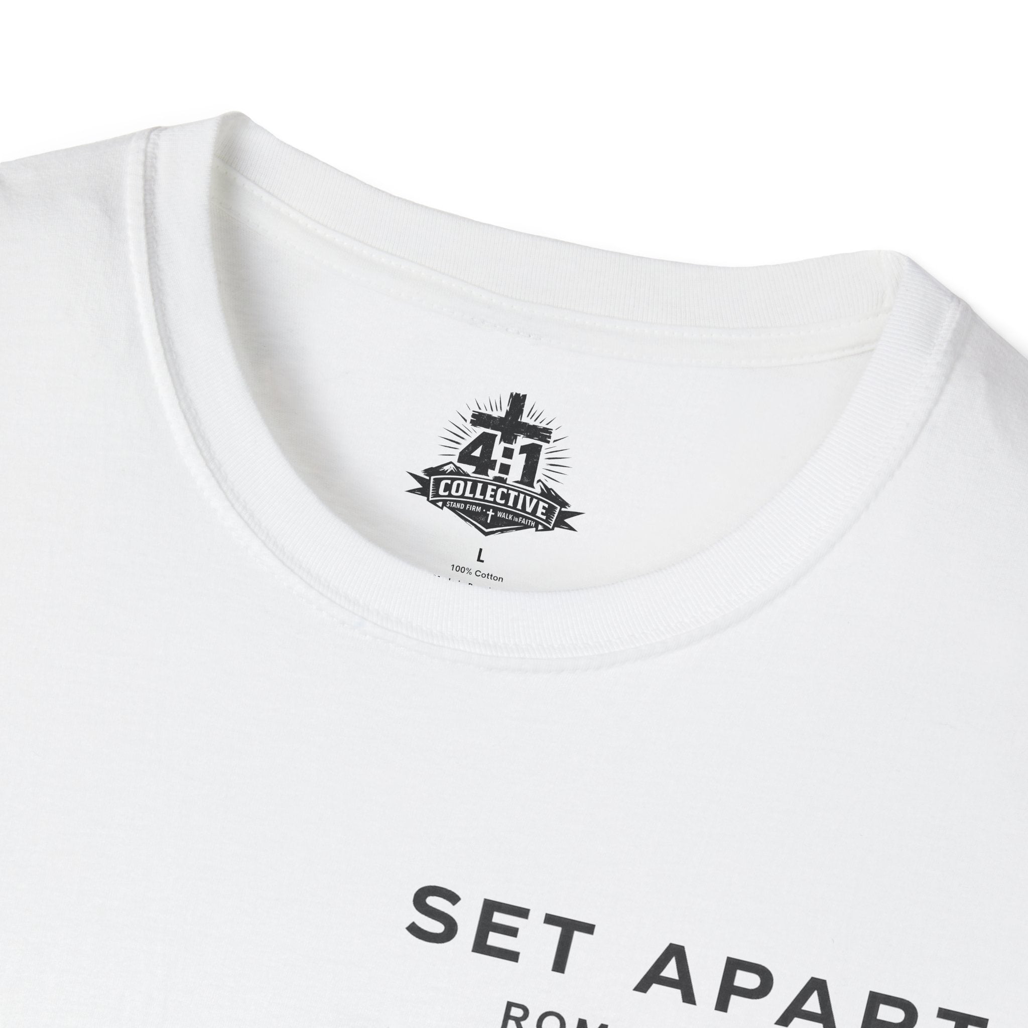 Set Apart T-Shirt – "Be Transformed" Romans 12:2 Christian Tee