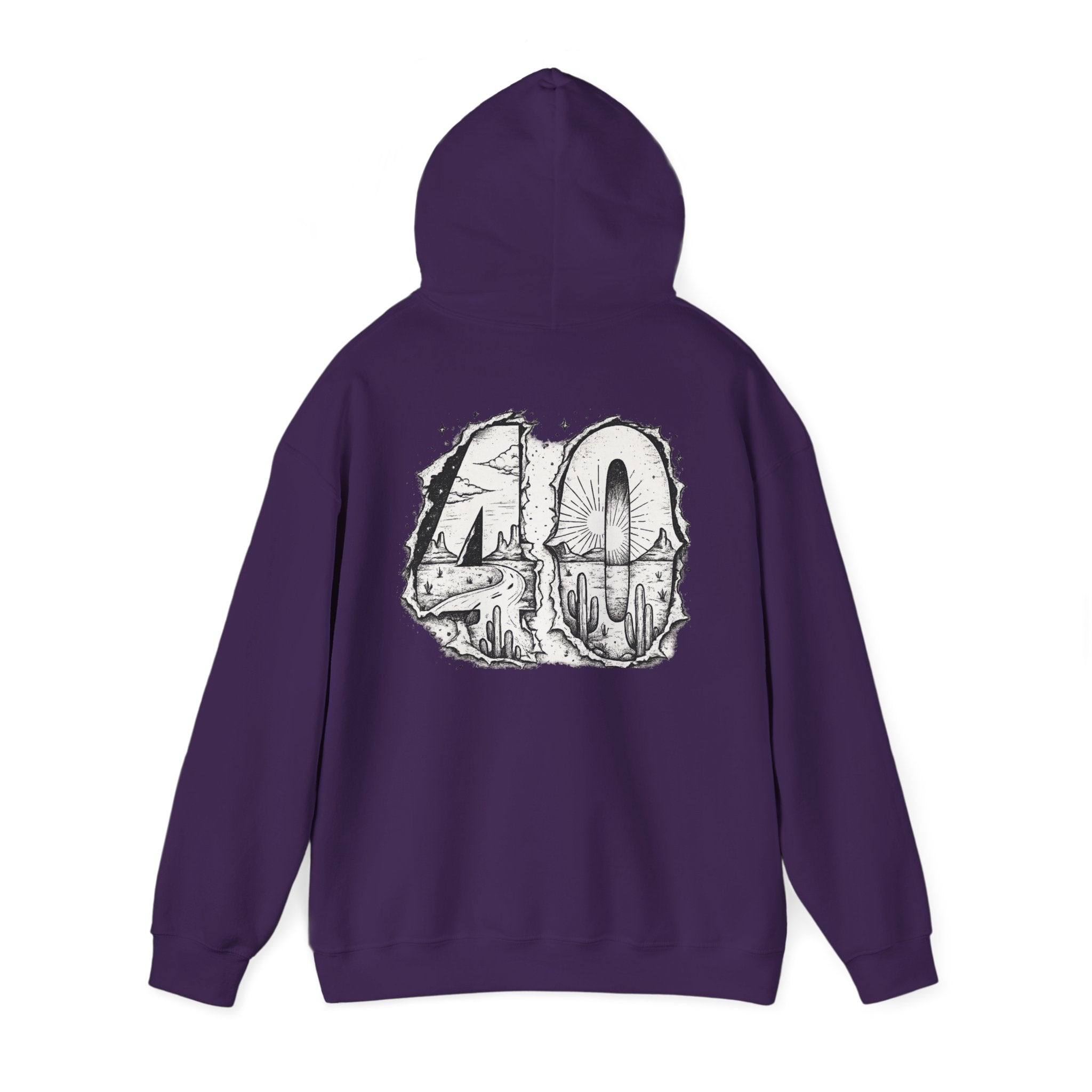 Matthew 4:1 Hoodie | 40 Illustration Back Scripture Sweatshirt