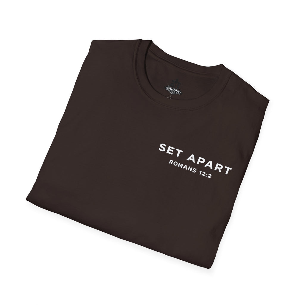 Set Apart T-Shirt – "Be Transformed" Romans 12:2 Christian Tee