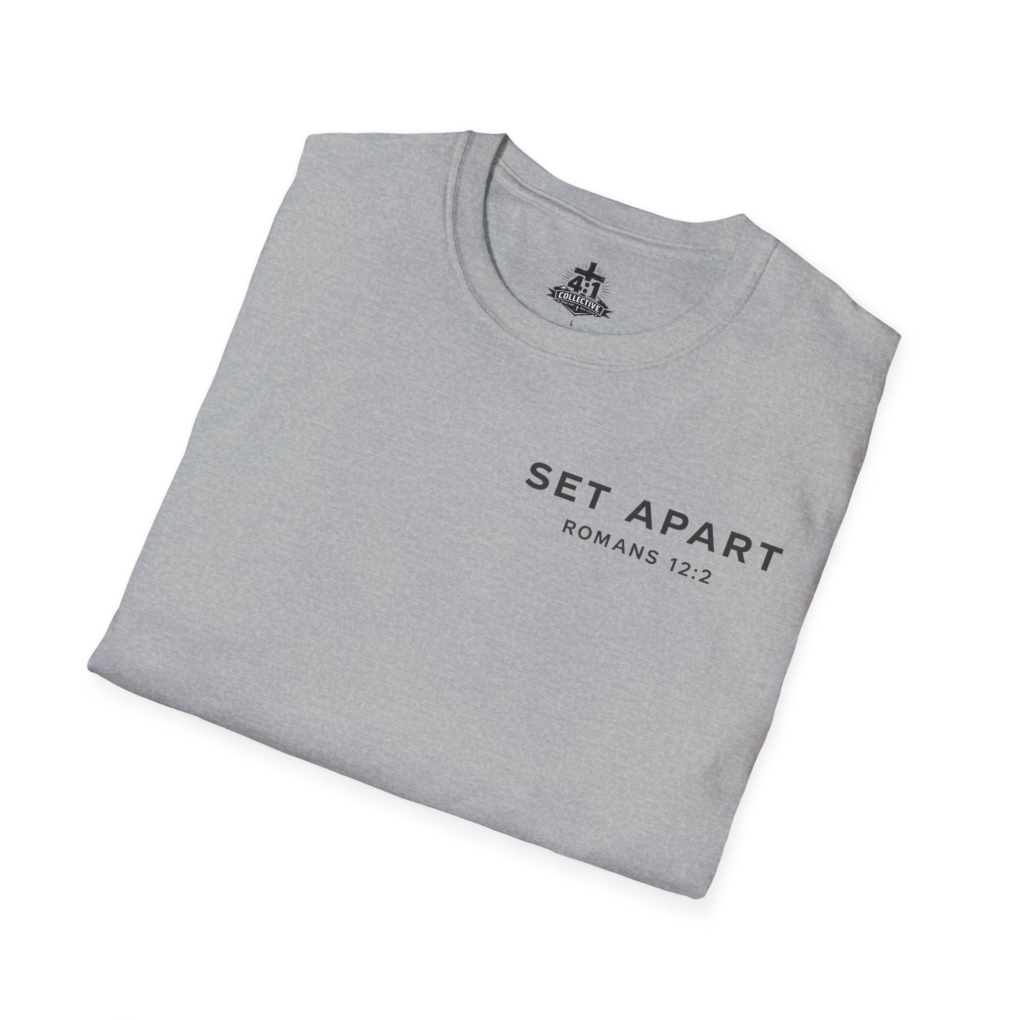 Set Apart T-Shirt – "Be Transformed" Romans 12:2 Christian Tee