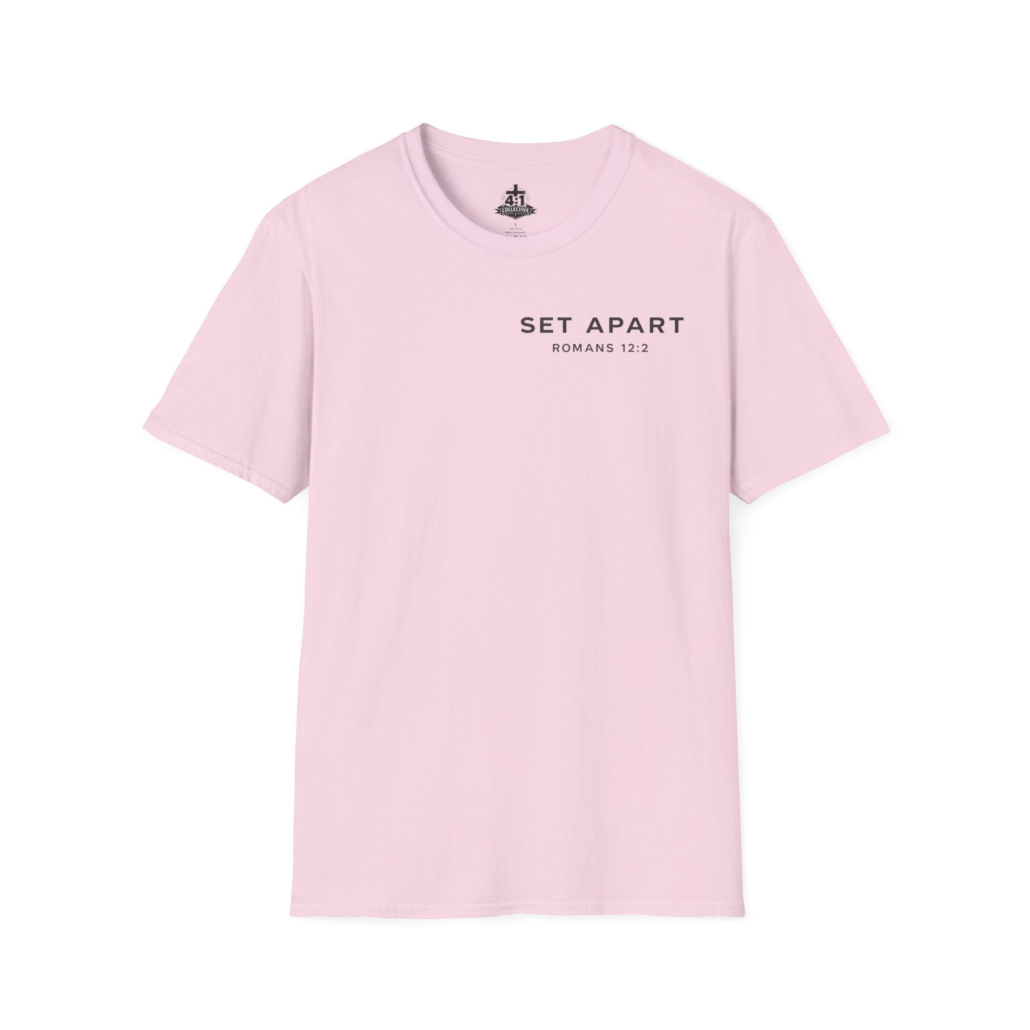 Set Apart T-Shirt – "Be Transformed" Romans 12:2 Christian Tee