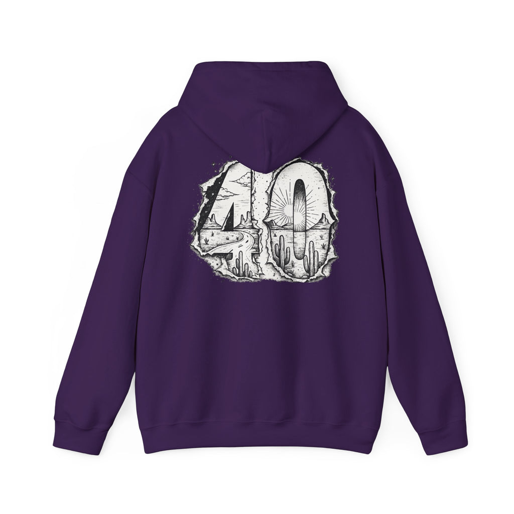 Matthew 4:1 Hoodie | 40 Illustration Back Scripture Sweatshirt