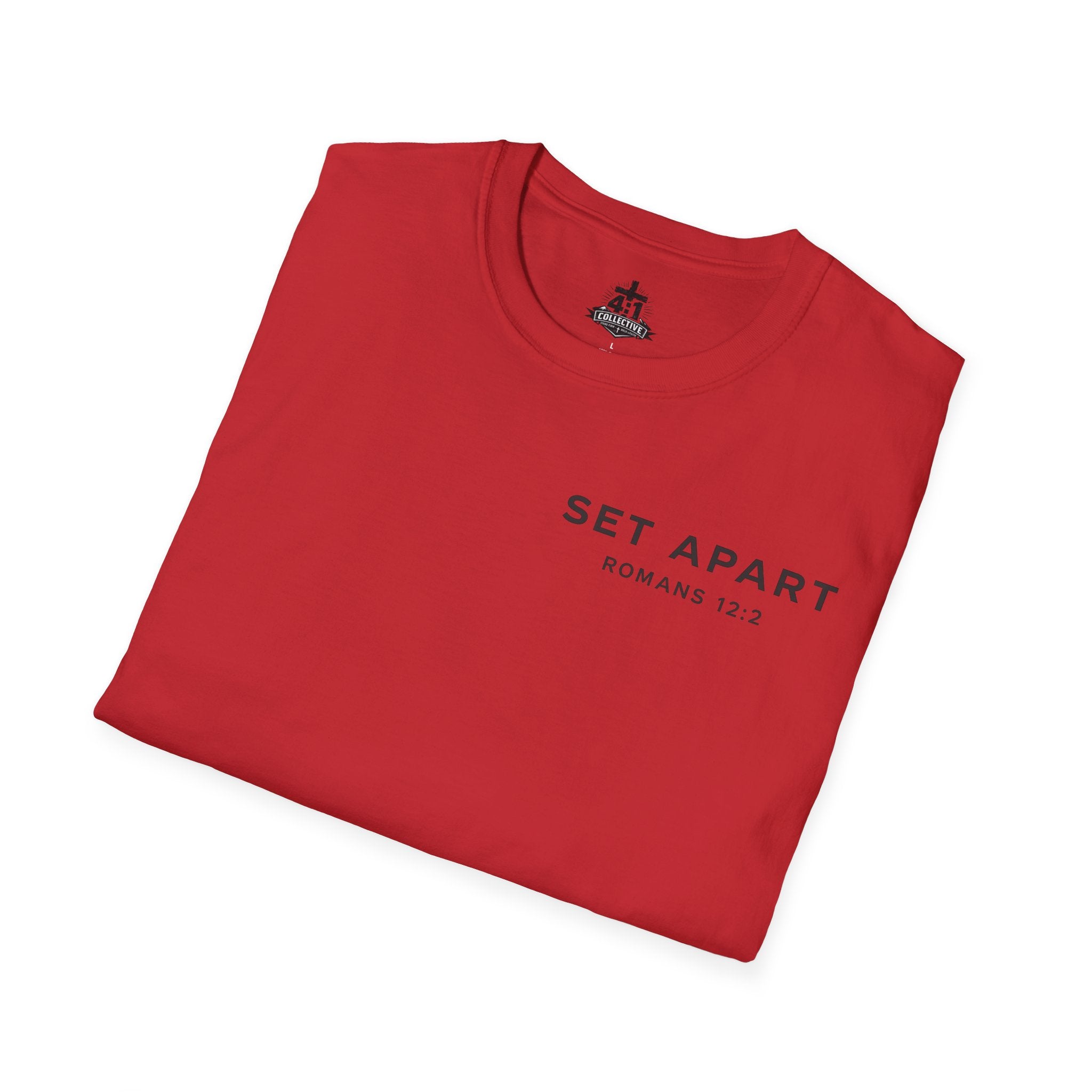 Set Apart T-Shirt – "Be Transformed" Romans 12:2 Christian Tee