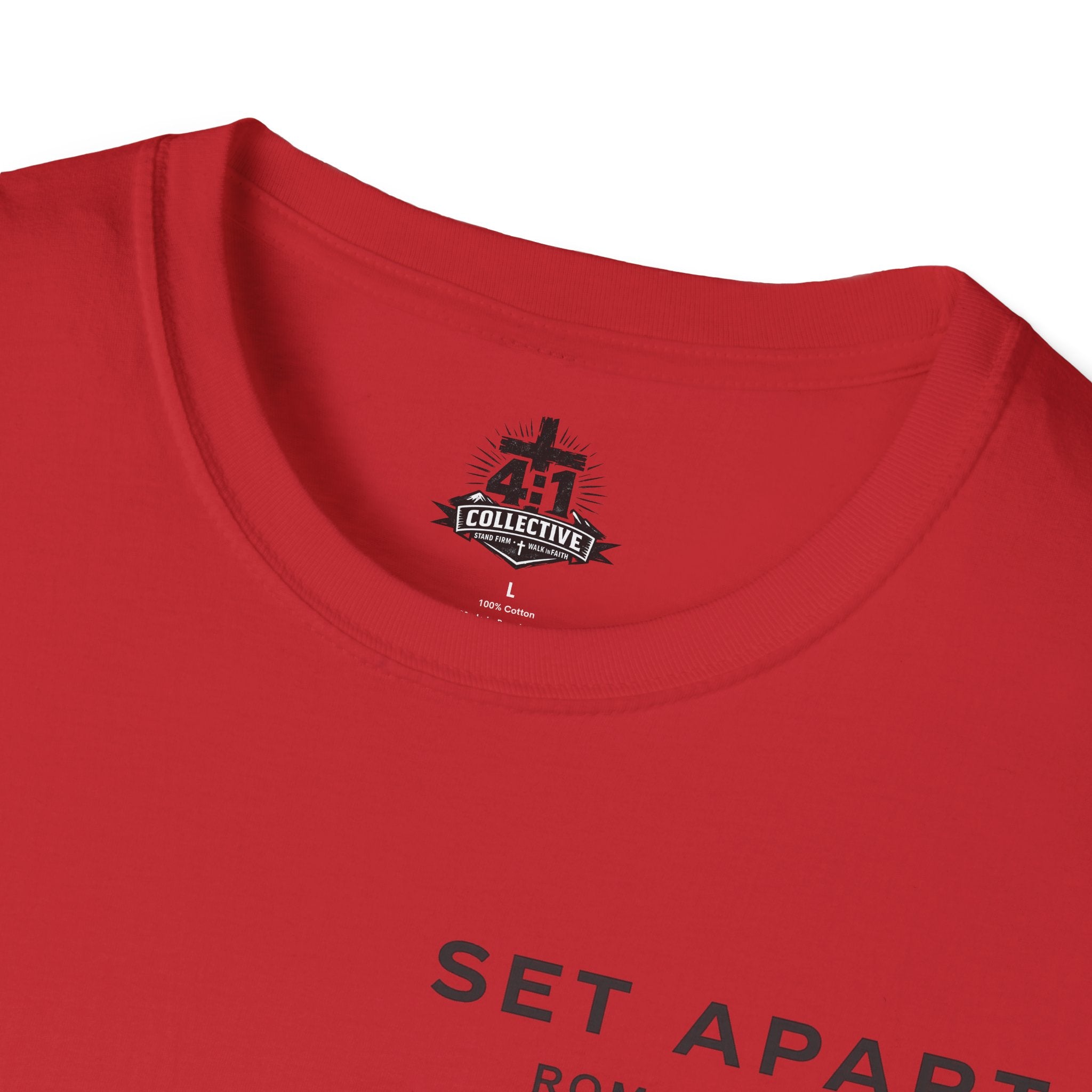 Set Apart T-Shirt – "Be Transformed" Romans 12:2 Christian Tee