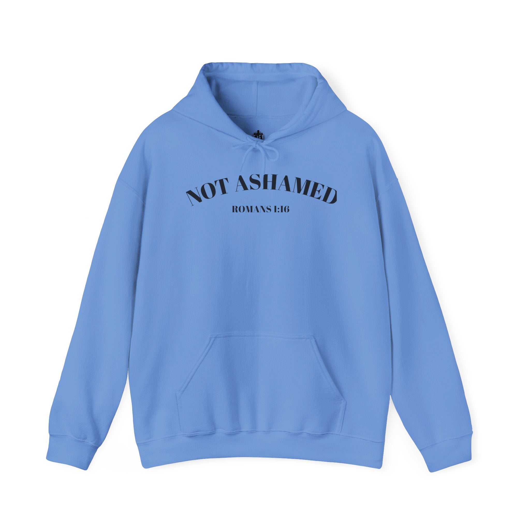 Not Ashamed Hoodie – Christian Cross Sweatshirt with Romans 1:16 Bible Verse