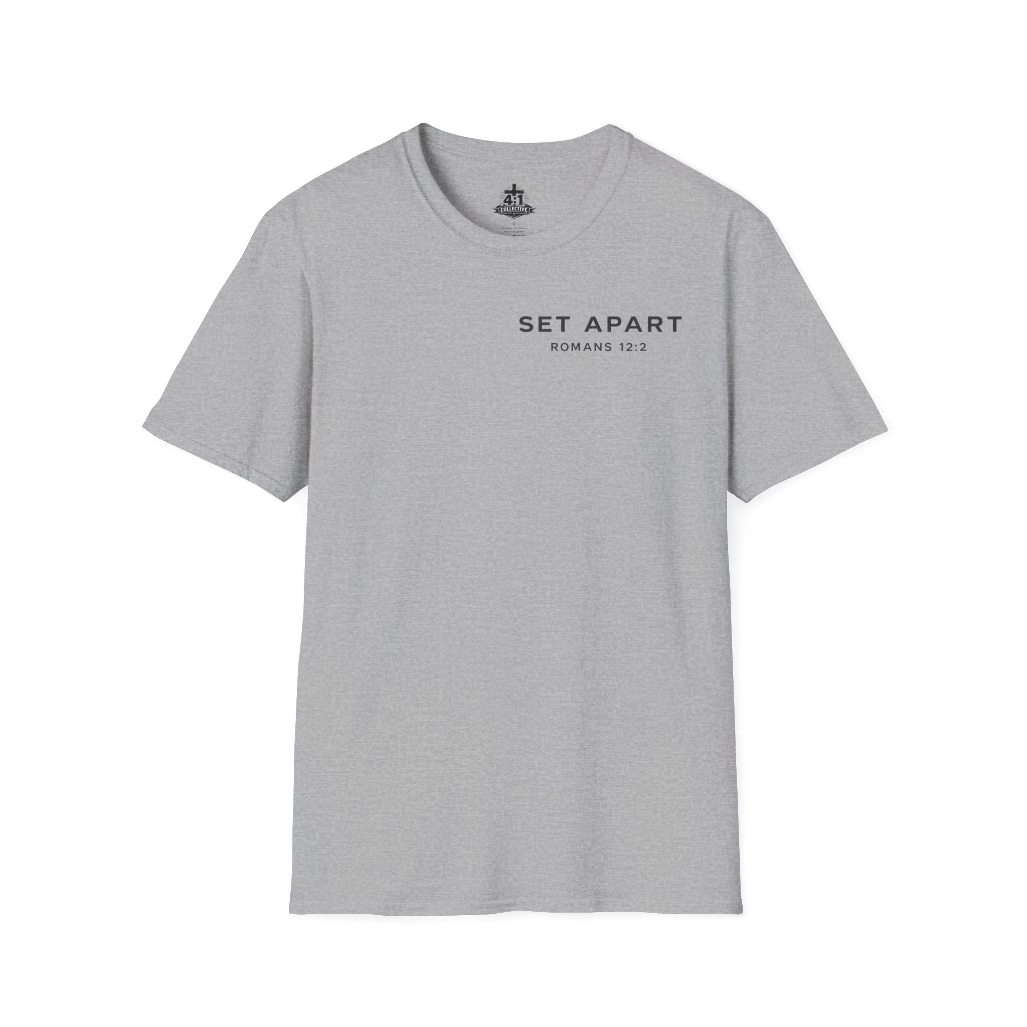 Set Apart T-Shirt – "Be Transformed" Romans 12:2 Christian Tee