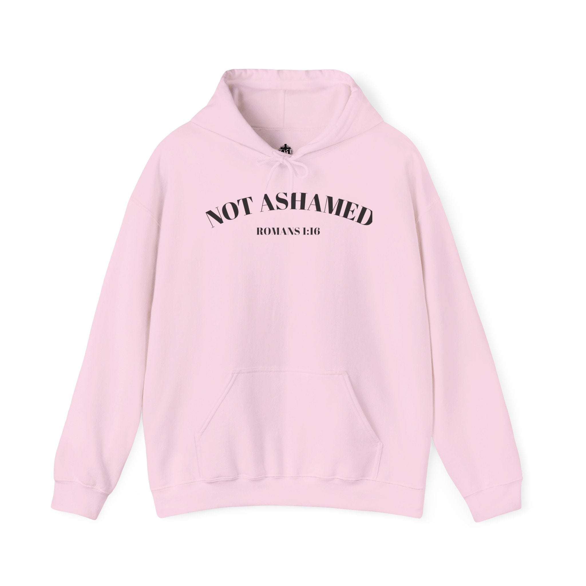 Not Ashamed Hoodie – Christian Cross Sweatshirt with Romans 1:16 Bible Verse