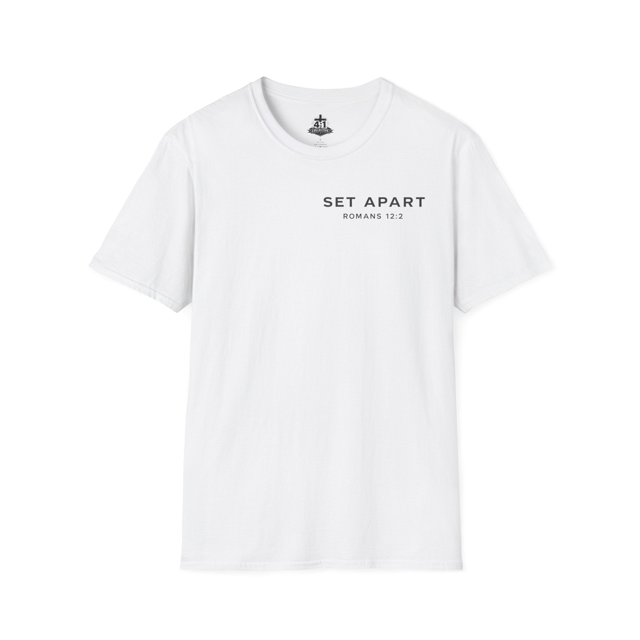 Set Apart T-Shirt – "Be Transformed" Romans 12:2 Christian Tee
