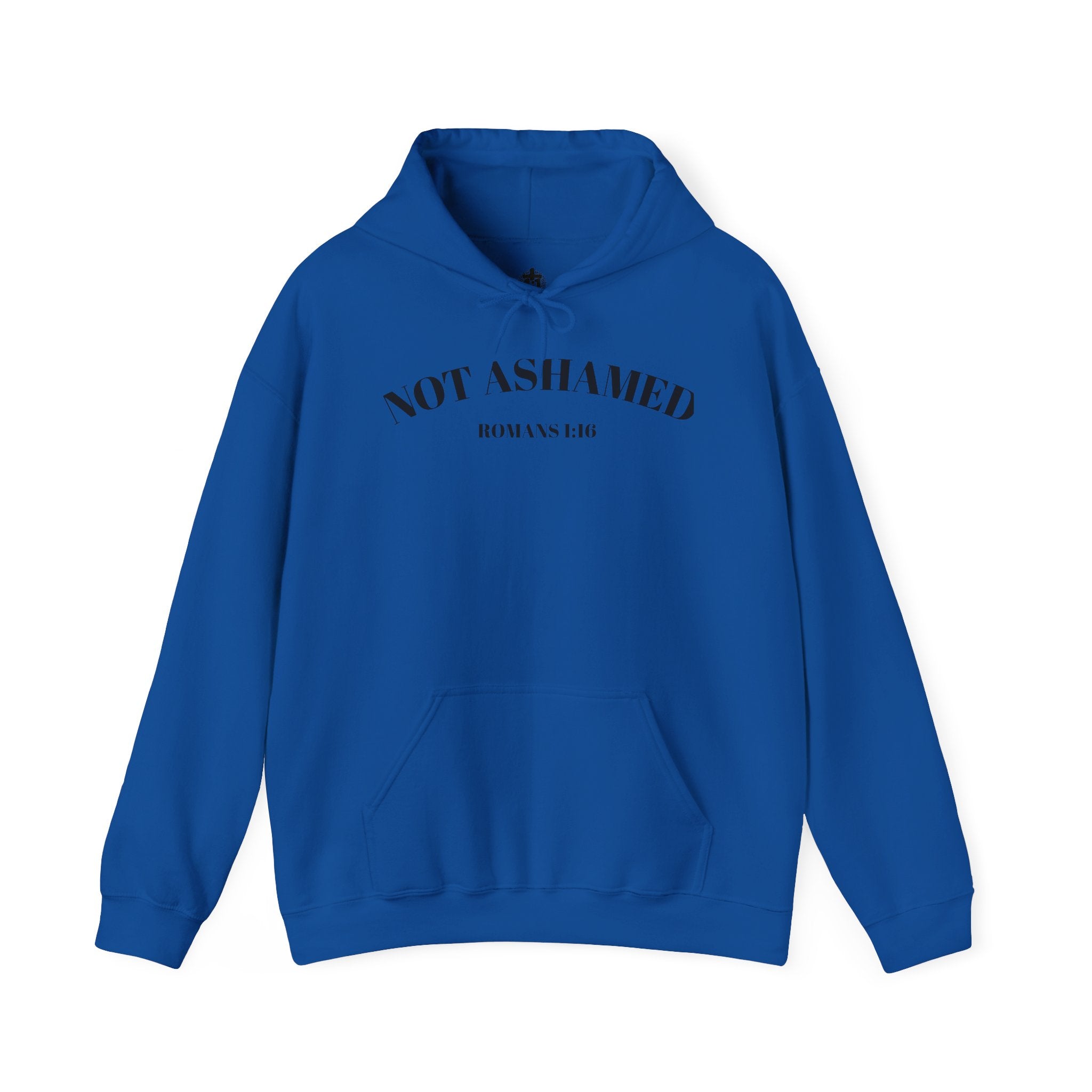 Not Ashamed Hoodie – Christian Cross Sweatshirt with Romans 1:16 Bible Verse