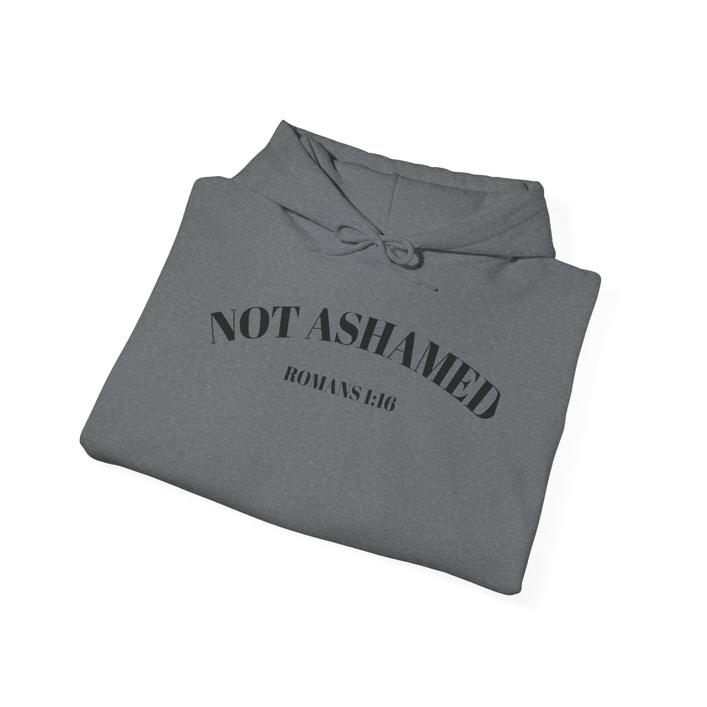 Not Ashamed Hoodie – Christian Cross Sweatshirt with Romans 1:16 Bible Verse
