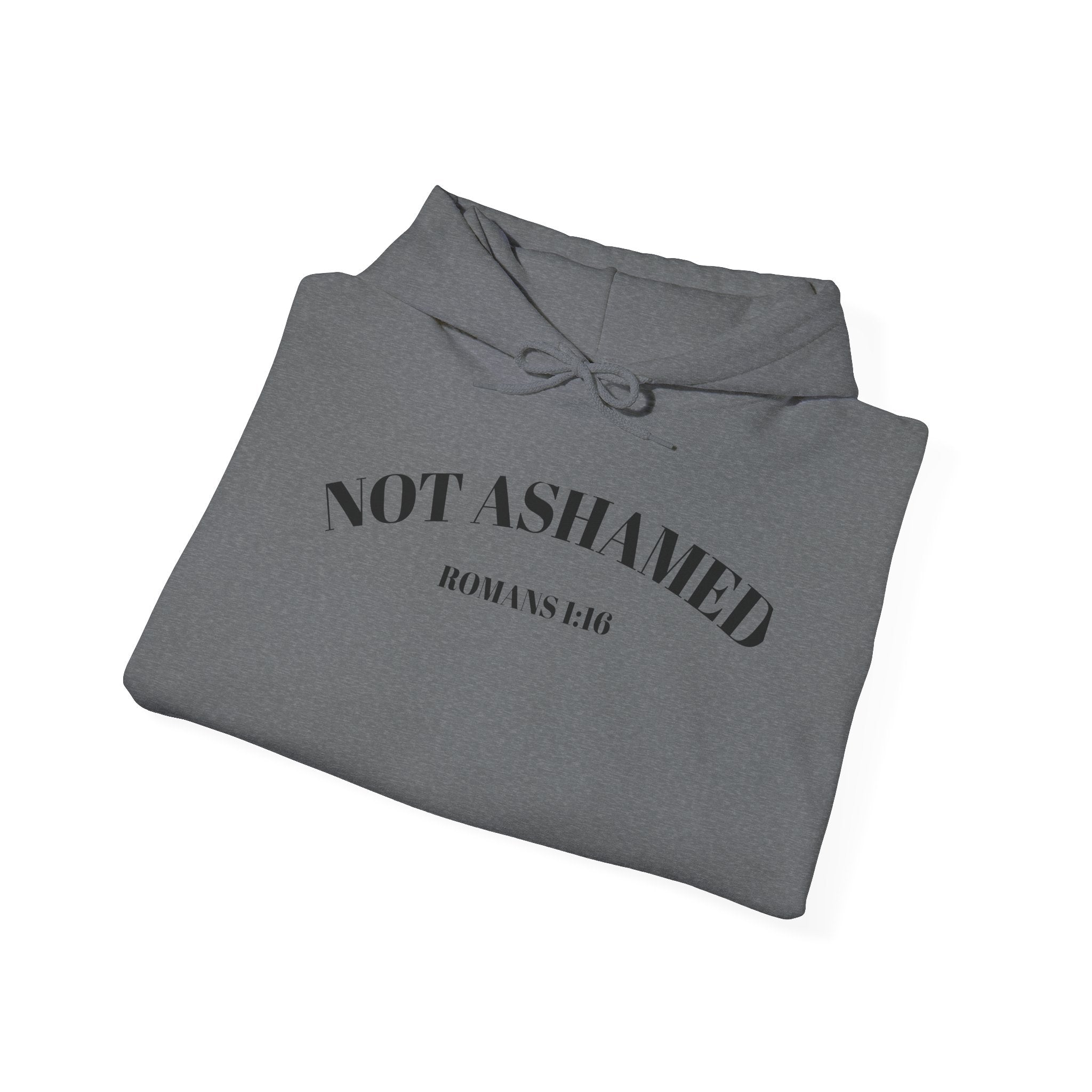 Not Ashamed Hoodie – Christian Cross Sweatshirt with Romans 1:16 Bible Verse