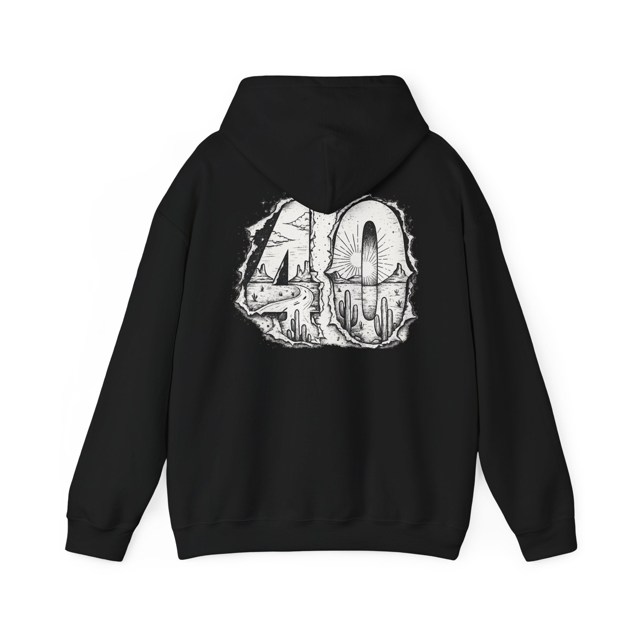 Matthew 4:1 Hoodie | 40 Illustration Back Scripture Sweatshirt