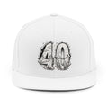 40 Vintage Skull Snapback Hat — Retro Grunge Number Cap