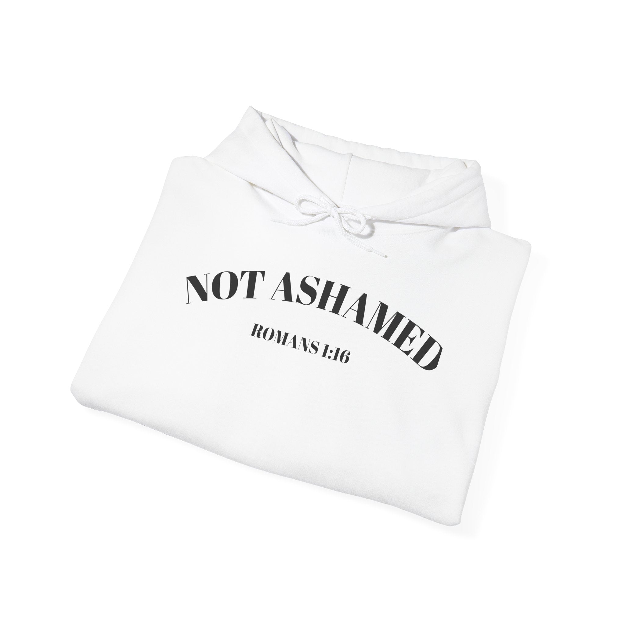 Not Ashamed Hoodie – Christian Cross Sweatshirt with Romans 1:16 Bible Verse