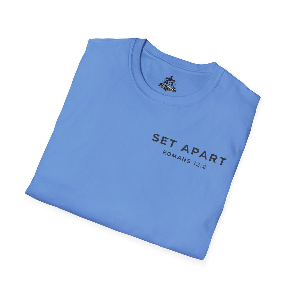 Set Apart T-Shirt – "Be Transformed" Romans 12:2 Christian Tee