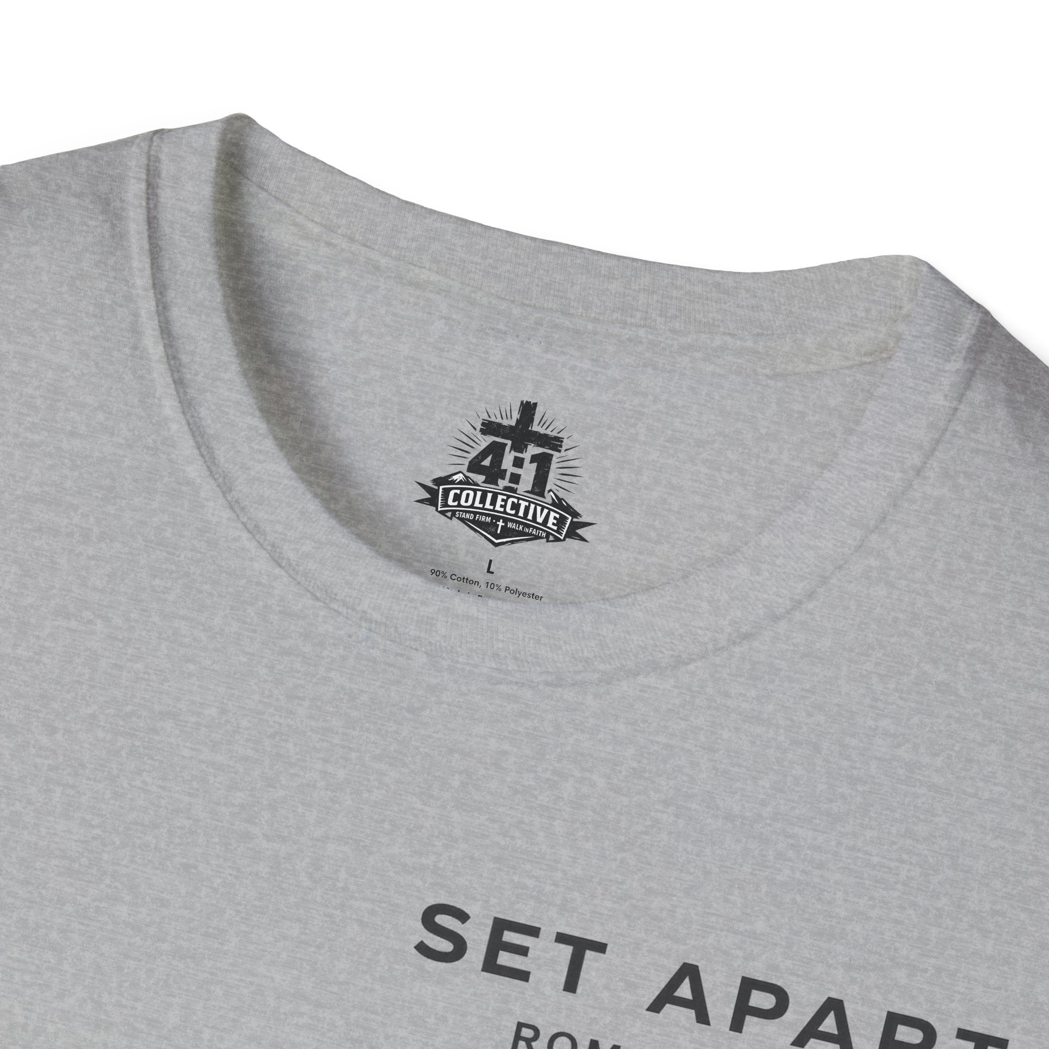 Set Apart T-Shirt – "Be Transformed" Romans 12:2 Christian Tee
