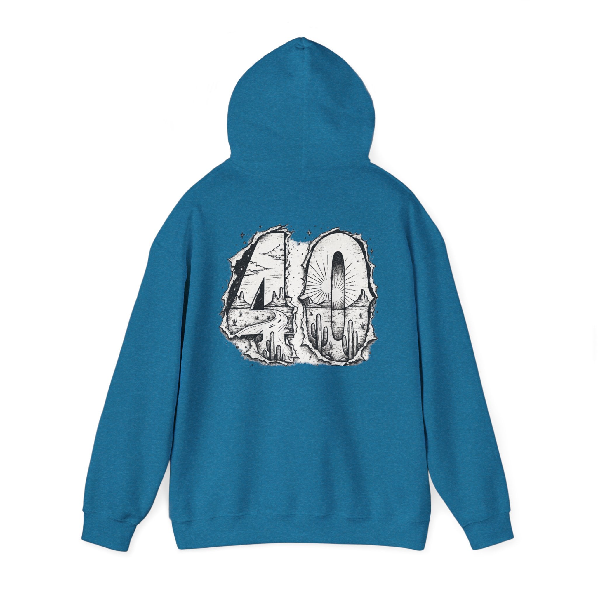 Matthew 4:1 Hoodie | 40 Illustration Back Scripture Sweatshirt