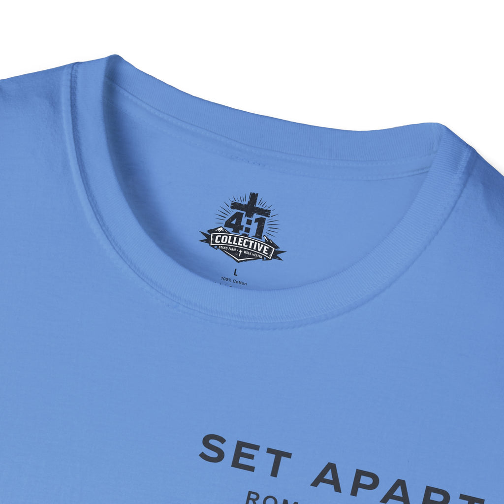 Set Apart T-Shirt – "Be Transformed" Romans 12:2 Christian Tee