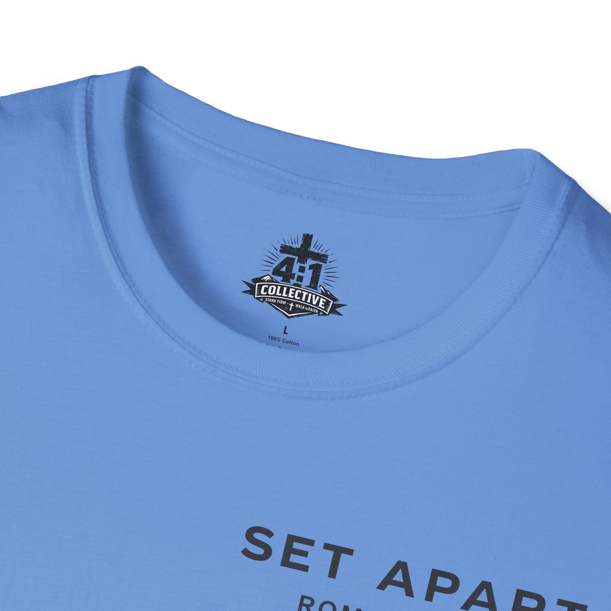 Set Apart T-Shirt – "Be Transformed" Romans 12:2 Christian Tee