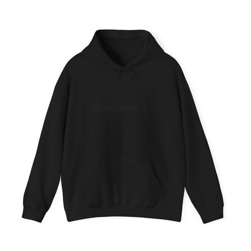 Matthew 4:1 Hoodie | 40 Illustration Back Scripture Sweatshirt