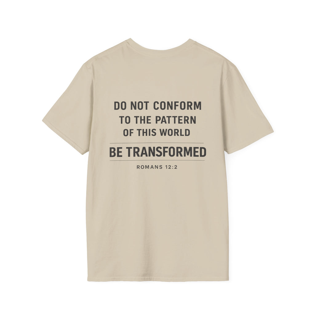 Set Apart T-Shirt – "Be Transformed" Romans 12:2 Christian Tee
