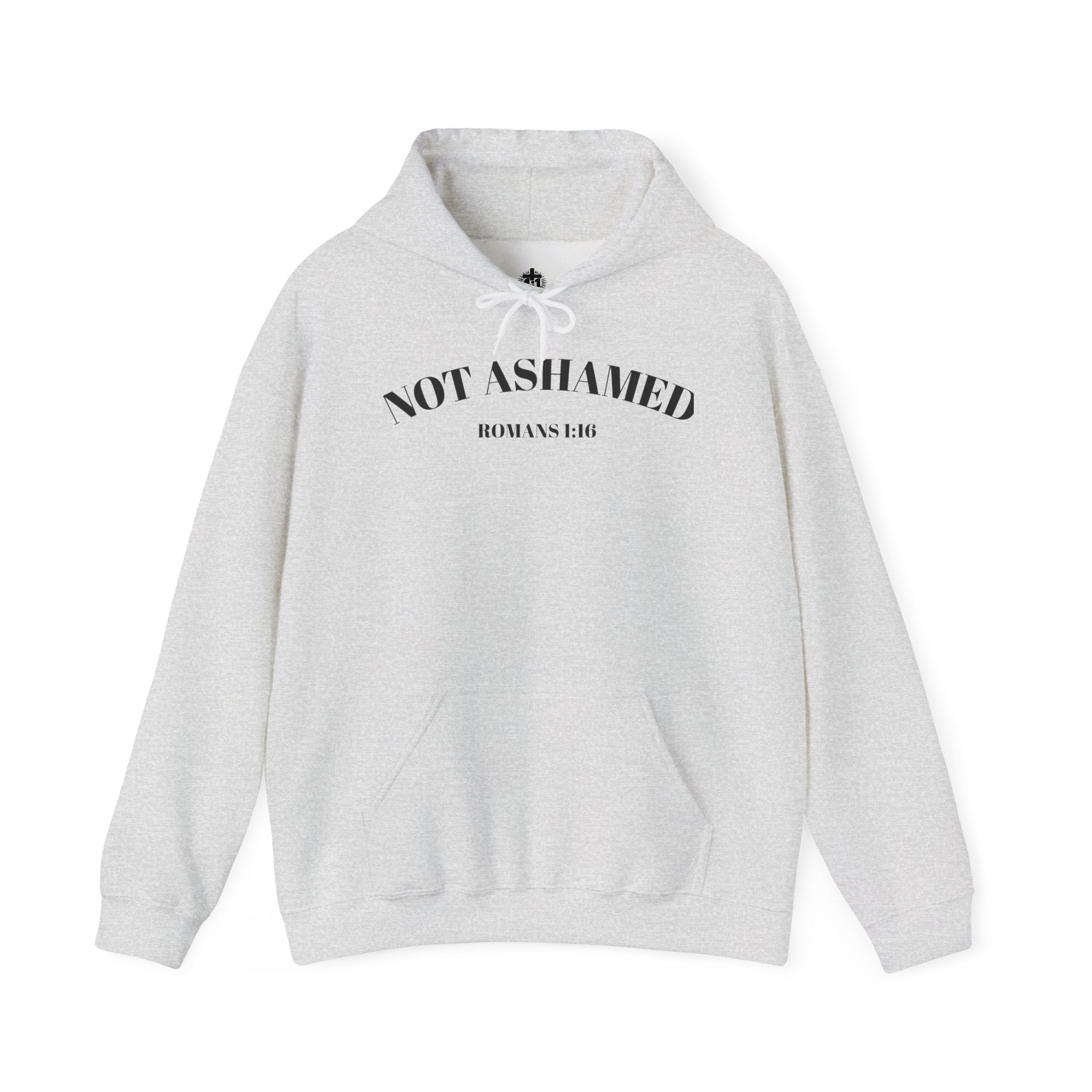 Not Ashamed Hoodie – Christian Cross Sweatshirt with Romans 1:16 Bible Verse