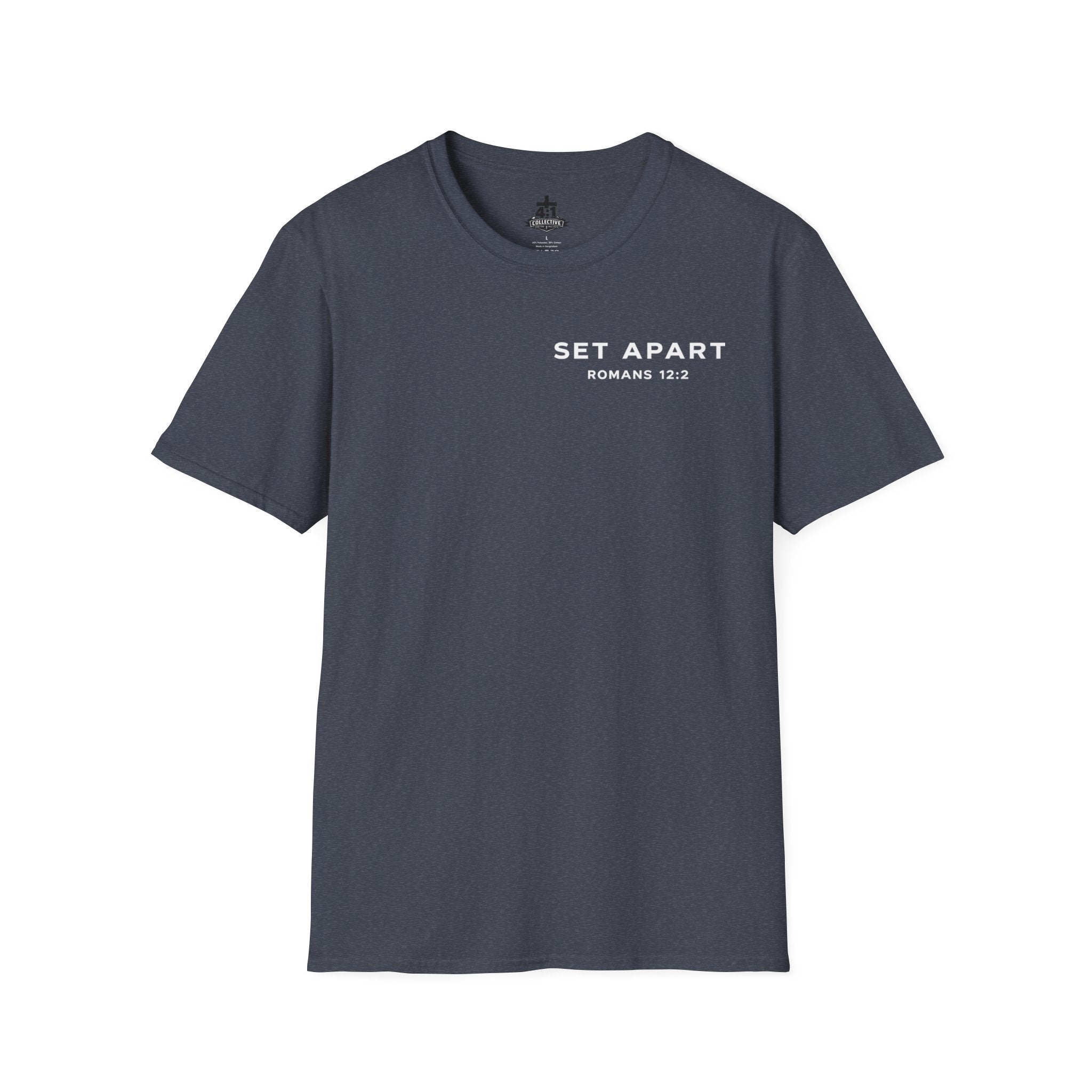 Set Apart T-Shirt – "Be Transformed" Romans 12:2 Christian Tee