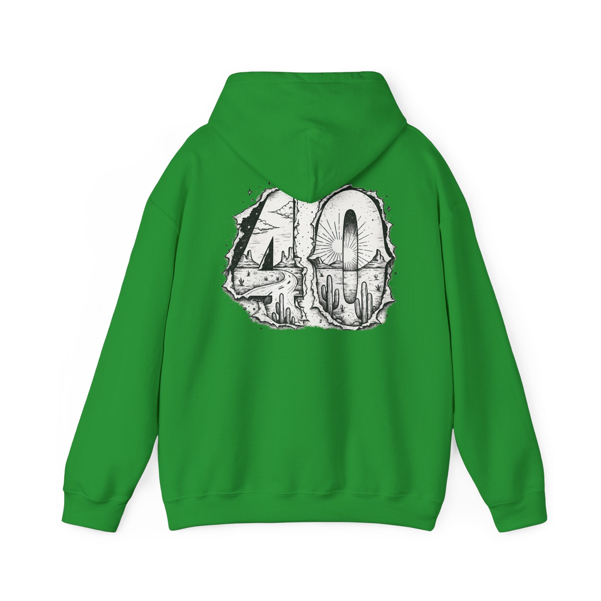 Matthew 4:1 Hoodie | 40 Illustration Back Scripture Sweatshirt