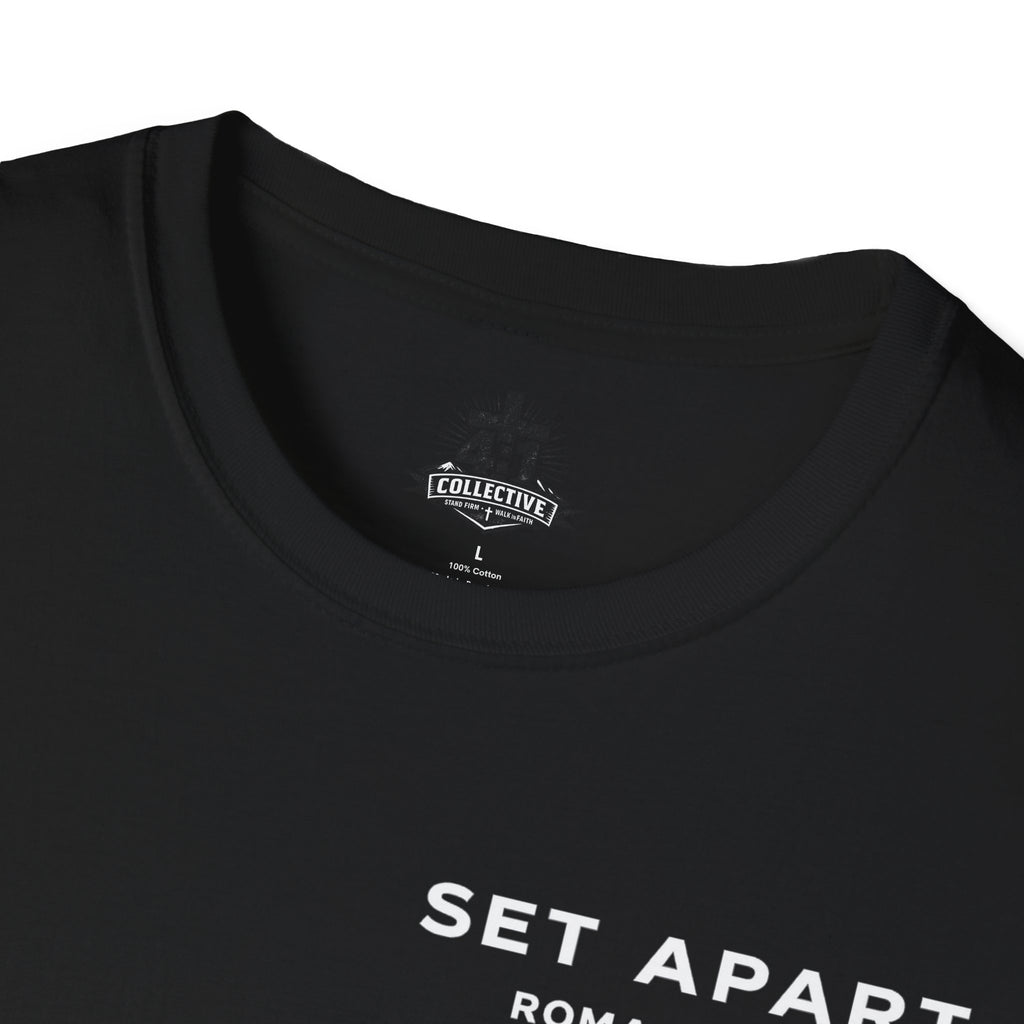 Set Apart T-Shirt – "Be Transformed" Romans 12:2 Christian Tee