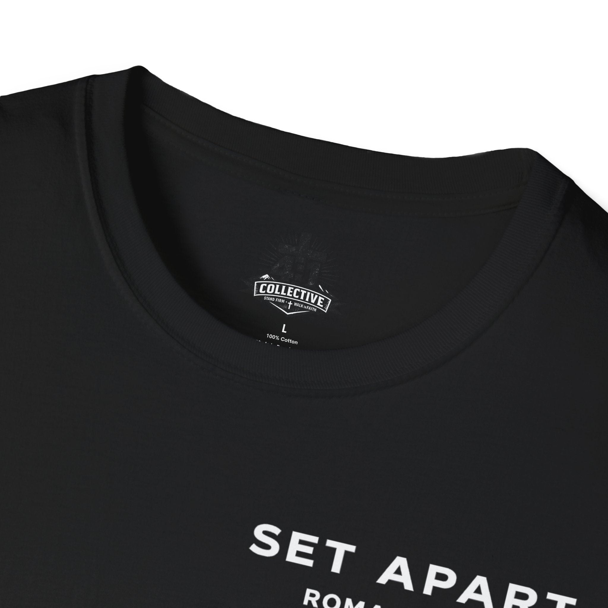 Set Apart T-Shirt – "Be Transformed" Romans 12:2 Christian Tee