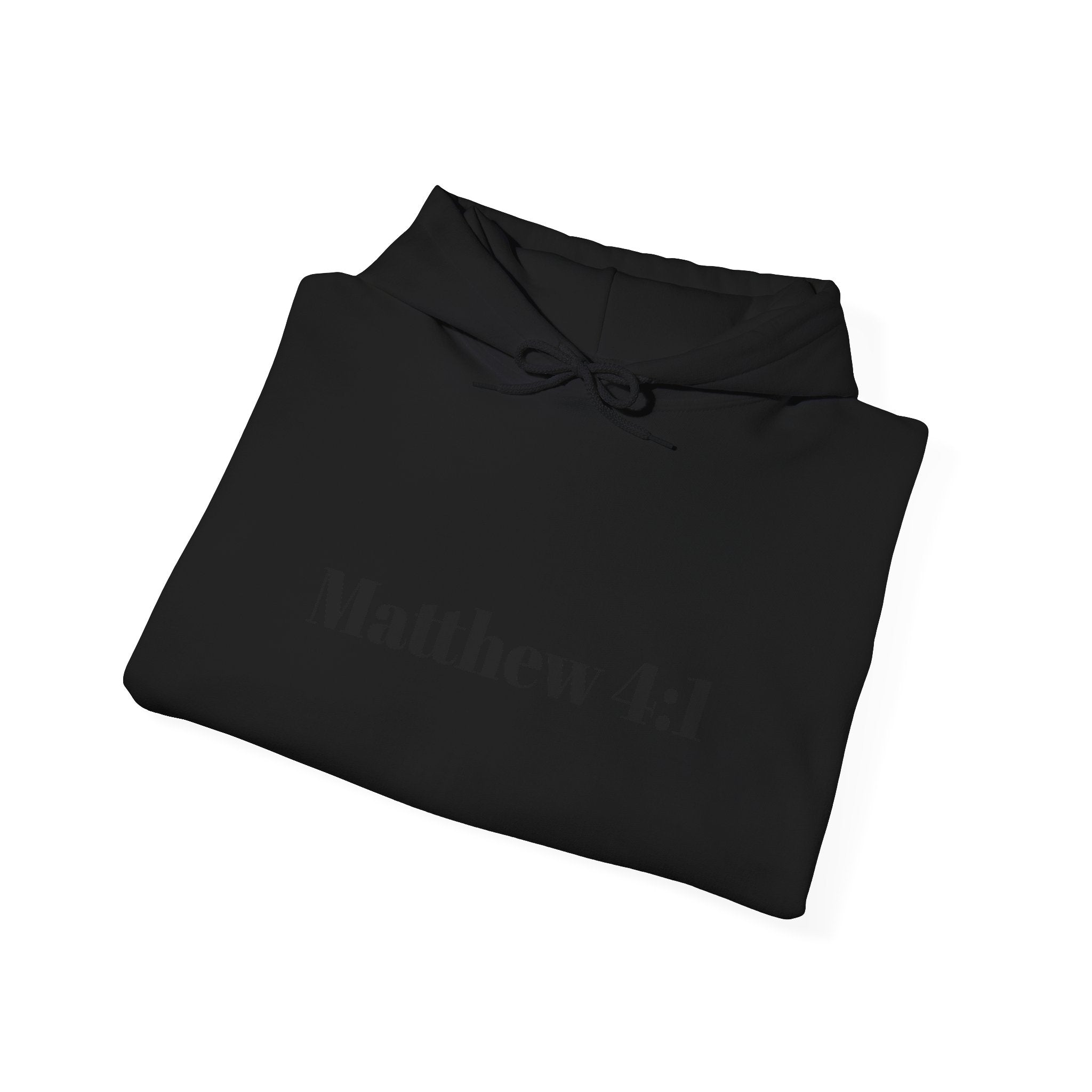 Matthew 4:1 Hoodie | 40 Illustration Back Scripture Sweatshirt