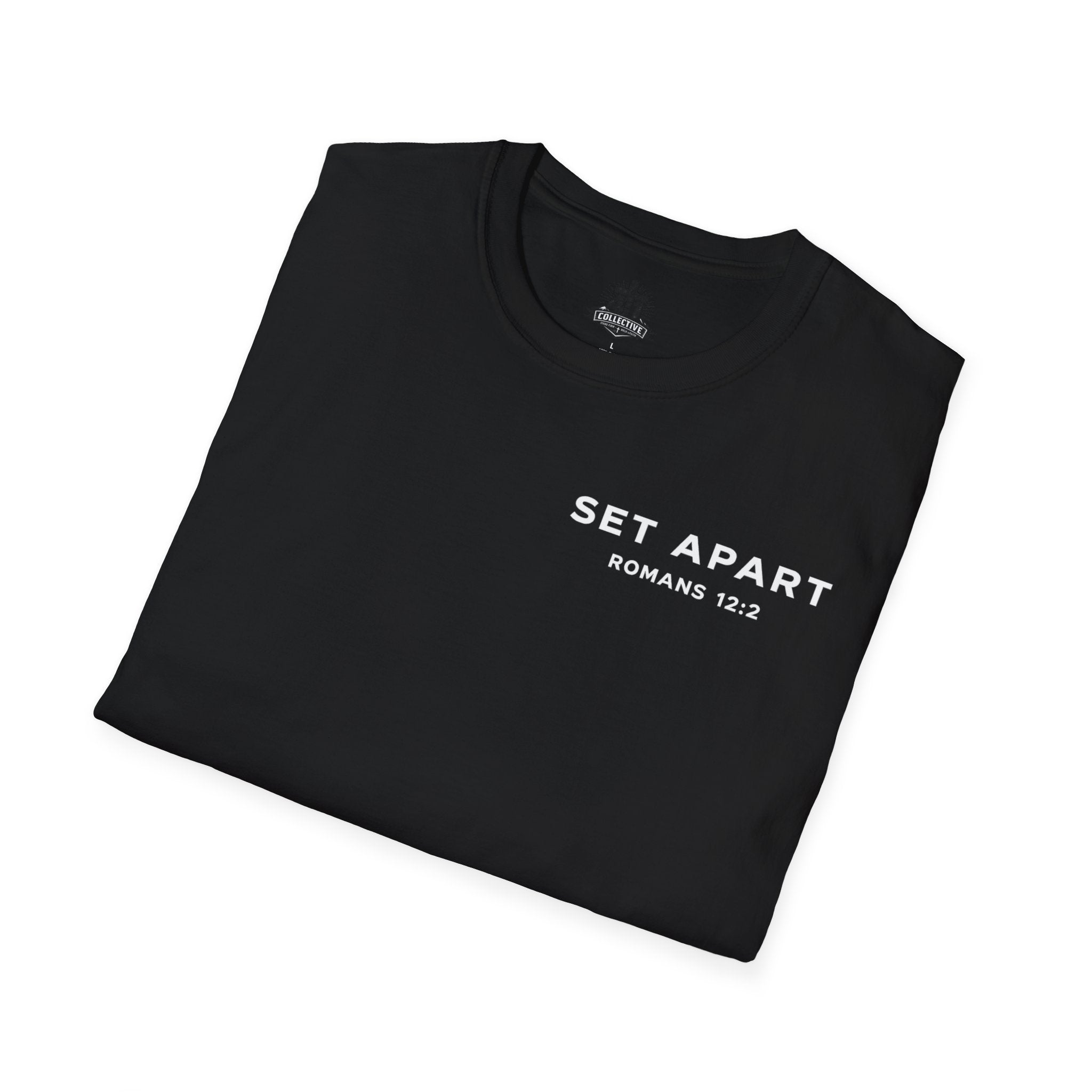 Set Apart T-Shirt – "Be Transformed" Romans 12:2 Christian Tee